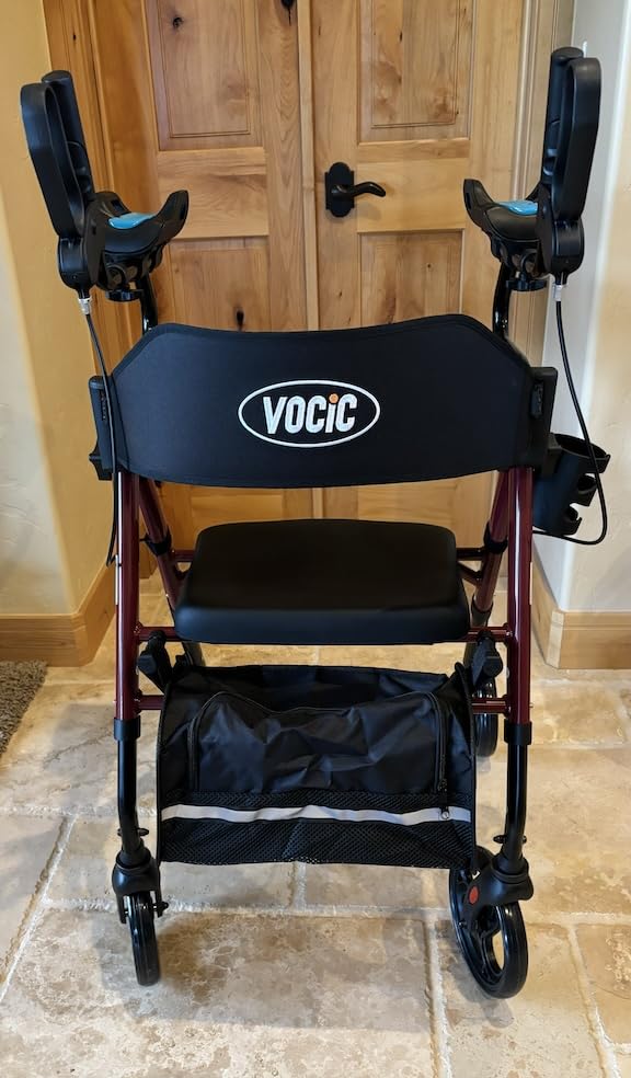 VOCIC Z22 Upright Walkers for Seniors with Seat, GelSoft Stand Up Walker customer photo 2