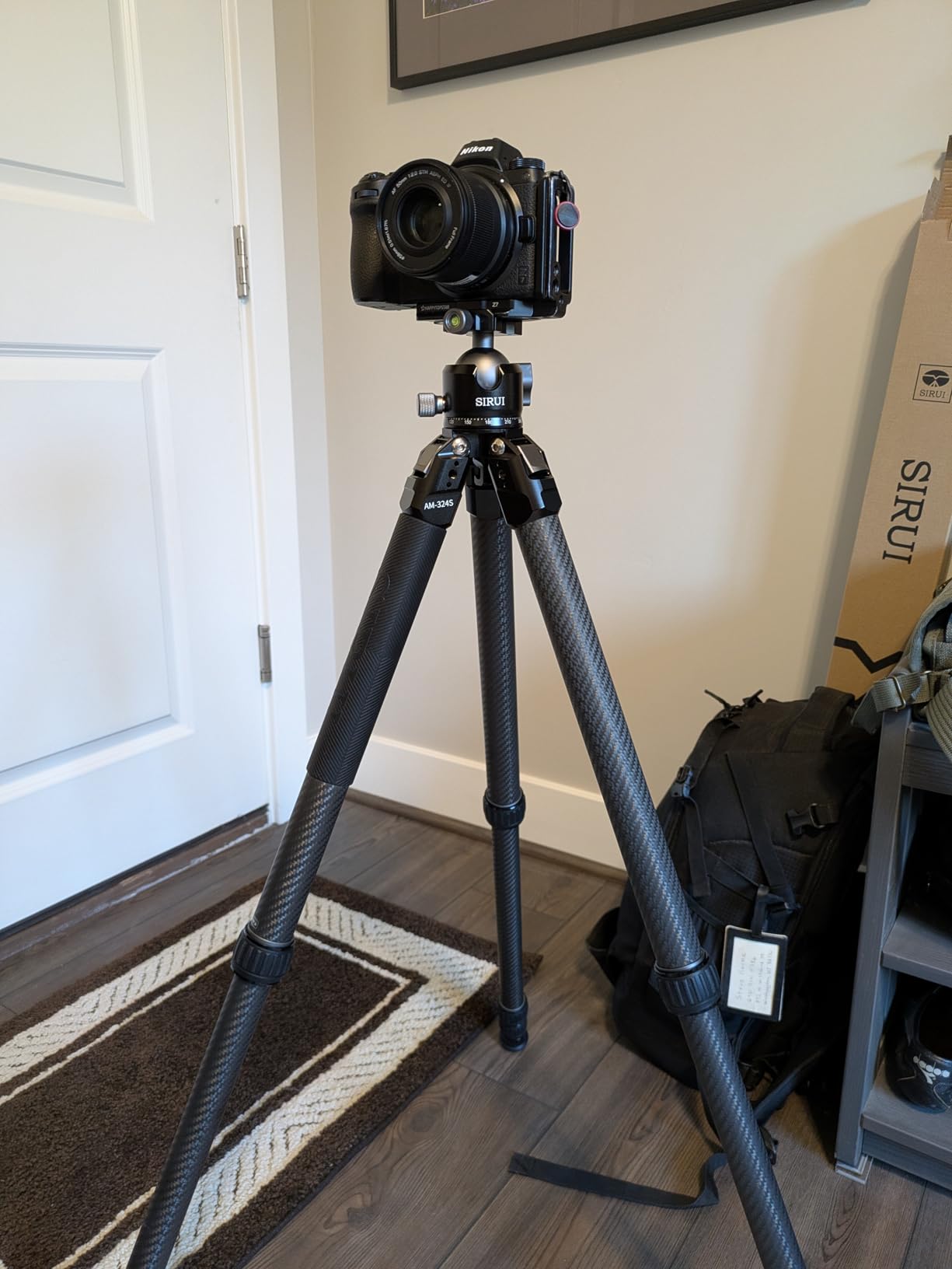 SIRUI AM-324S+G1 Carbon Fiber Tripod Kit, Low Profile Ball Head, 44LB customer photo 1