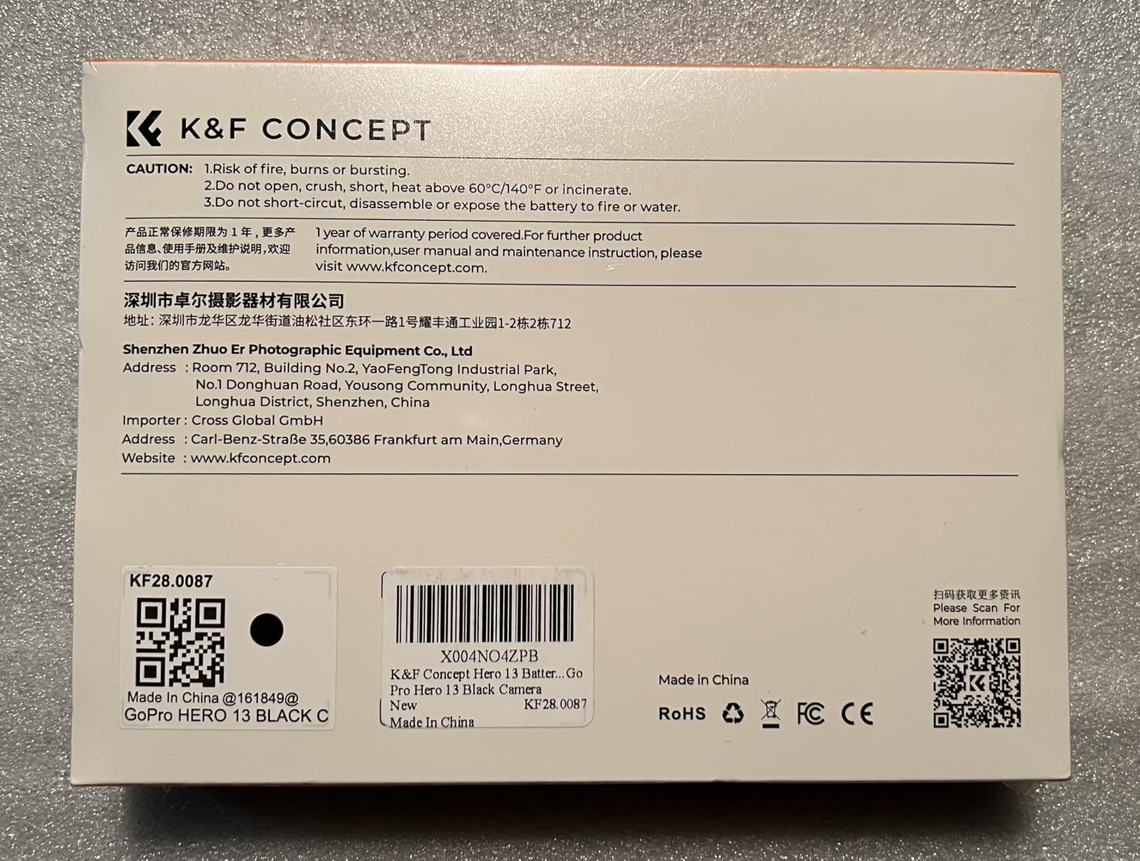 K&F CONCEPT Hero 13 Battery, 3-Pack Enduro Hero13 Batteries and Upgraded Fast Charger Compatible with GoPro Hero 13 Black Camera customer photo 1