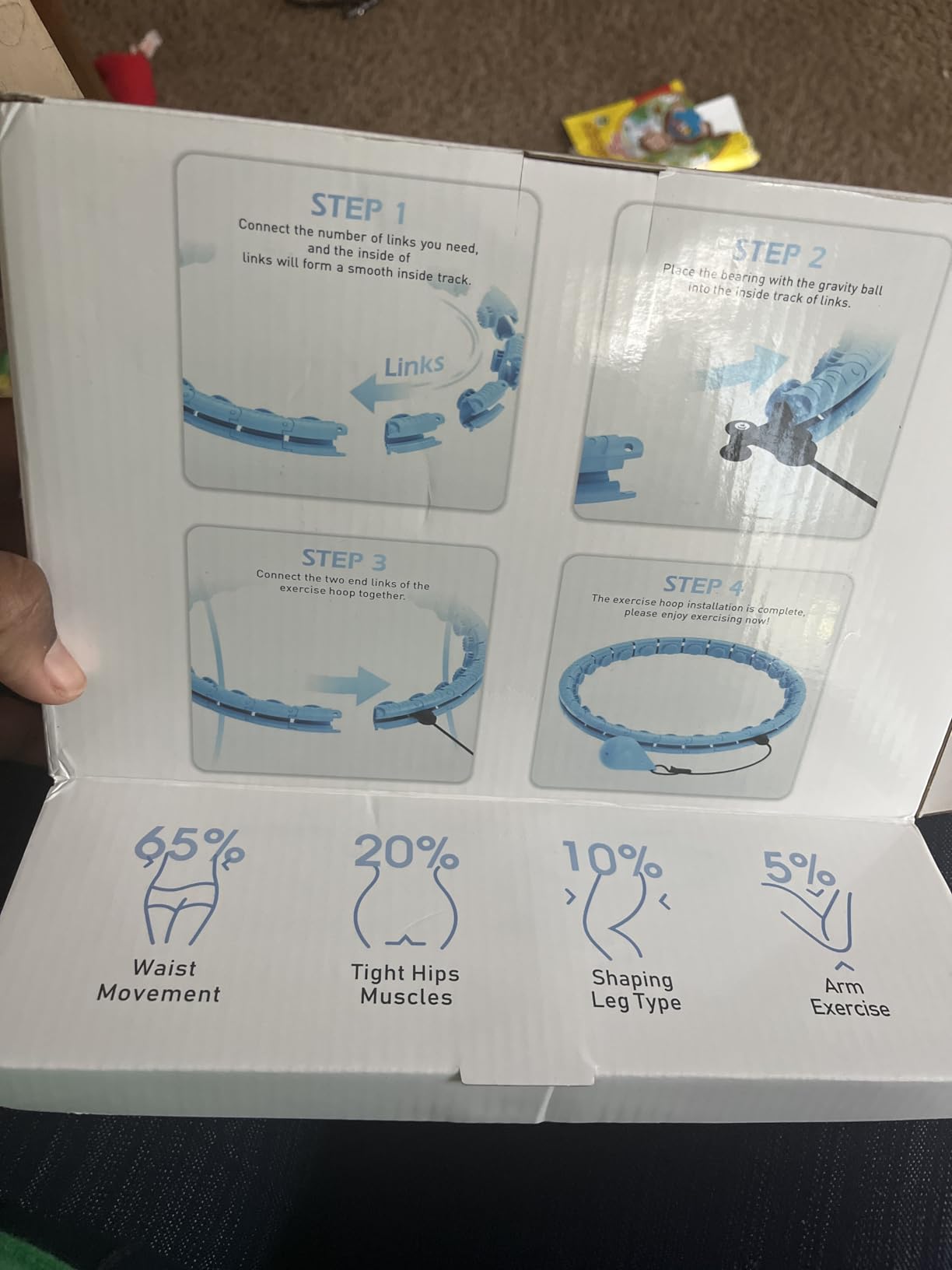 JLoibao Infinity Fitness Hoop, Weighted Hula Circle for Adults Weight Loss customer photo 2