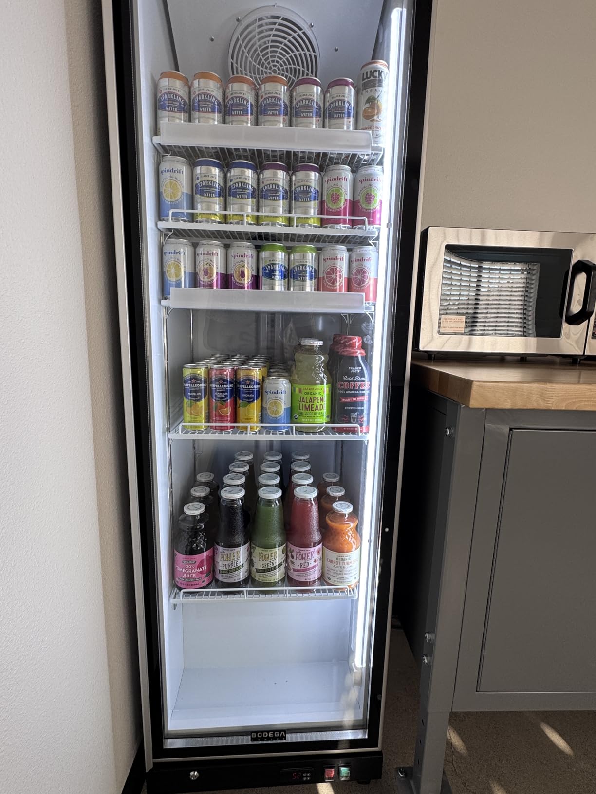 BODEGA BODEGACOOLER 12.5 Cu. Ft. Upright Commercial Beverage Refrigerator, Large Glass-Door Display Merchandiser, Energy-Star Rated Drink & Bar Cooler with Soft LED Lighting and Adjustable Shelves customer photo 1