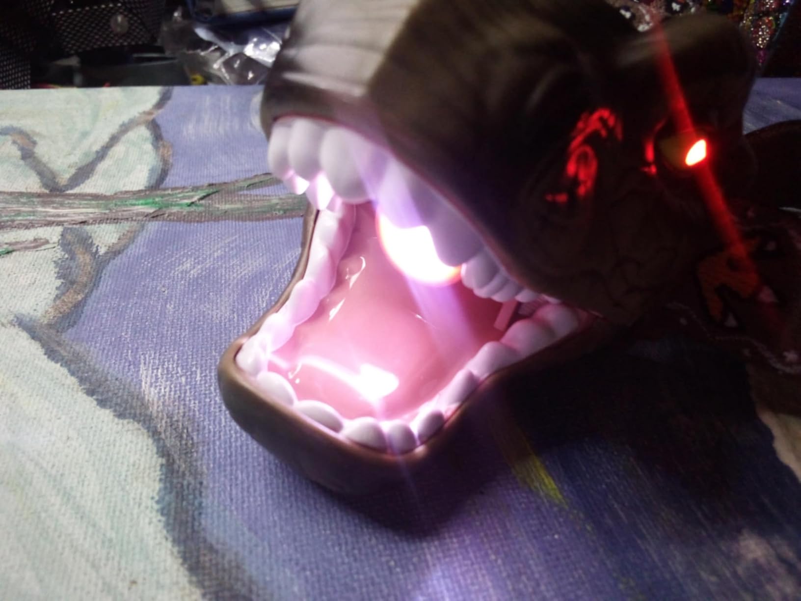 LED Dinosaur Headlamp for Kids, Children's Toy Flashlight T-Rex Dinosaur Toys for Age 3 4 5 6 7 8 9 Years Old Kids, Camping Hiking Gear for Boys Girls customer photo 1