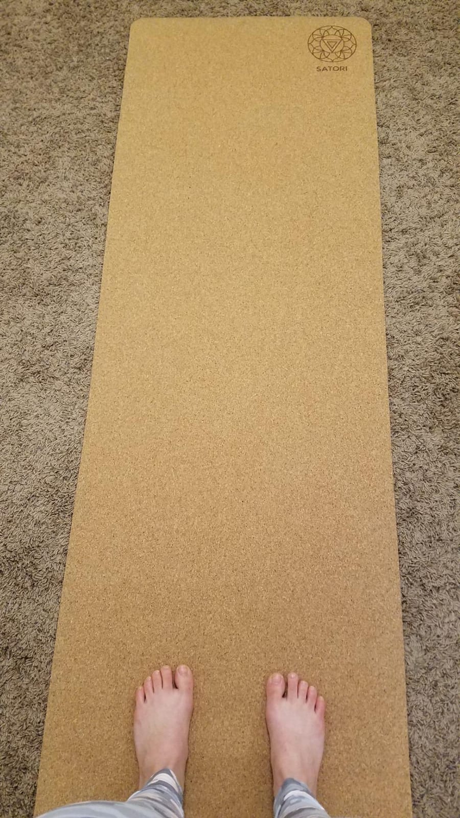 Cork Yoga Mat with Natural Rubber Base, Extra Size, Thickness and Support, Excellent Cushion & Grip, Non-Slip, Non-Toxic, Sweat-Resistant, Sustainable, Eco-friendly Exercise Mat customer photo 2