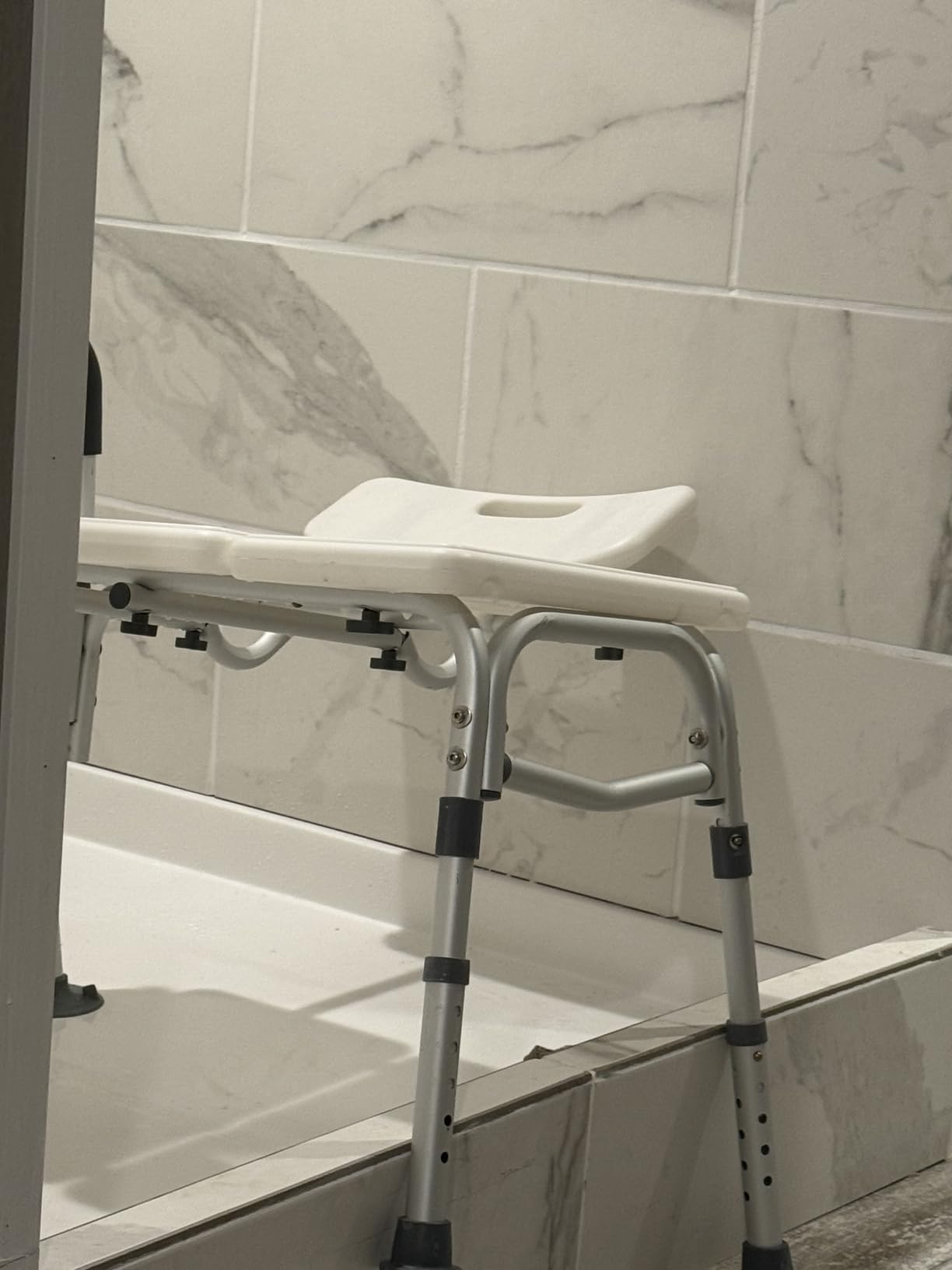 TABEKE Tub Transfer Bench & Shower Chair for Bathtub, Elderly & Disabled customer photo 2