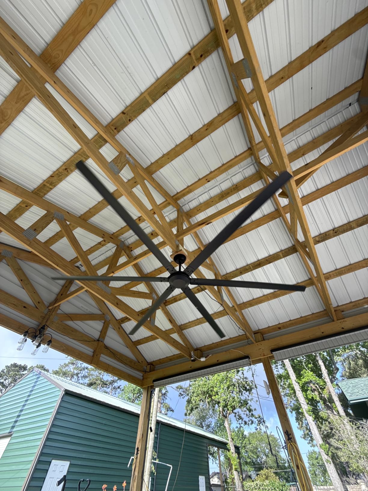 100 Inch Ceiling Fan, Large Industrial Commercial Ceiling Fan HVLS 15000CFM customer photo 1