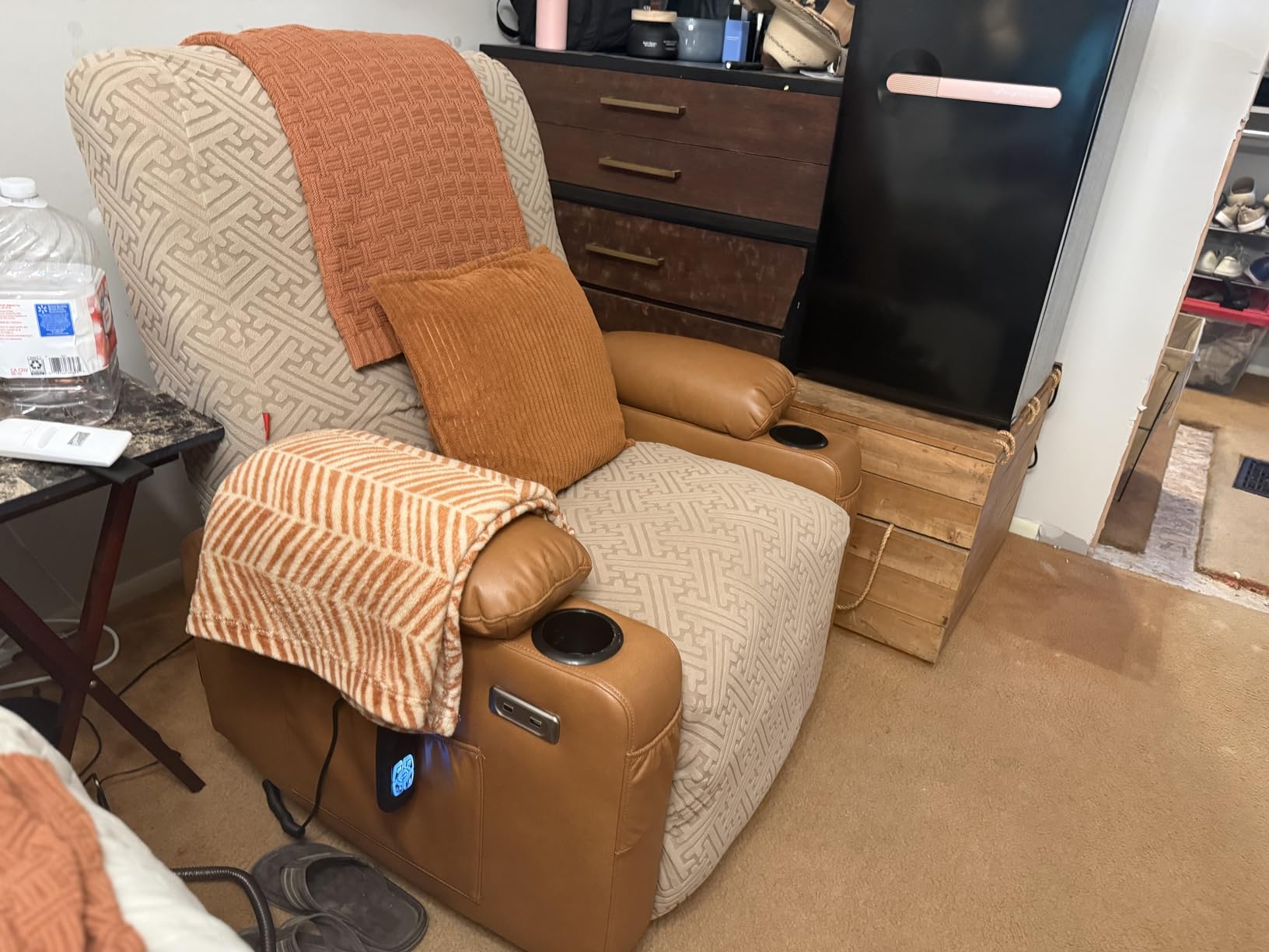 Dual Motor Power Lift Recliner for Elderly with Massage and Heat, Camel customer photo 2