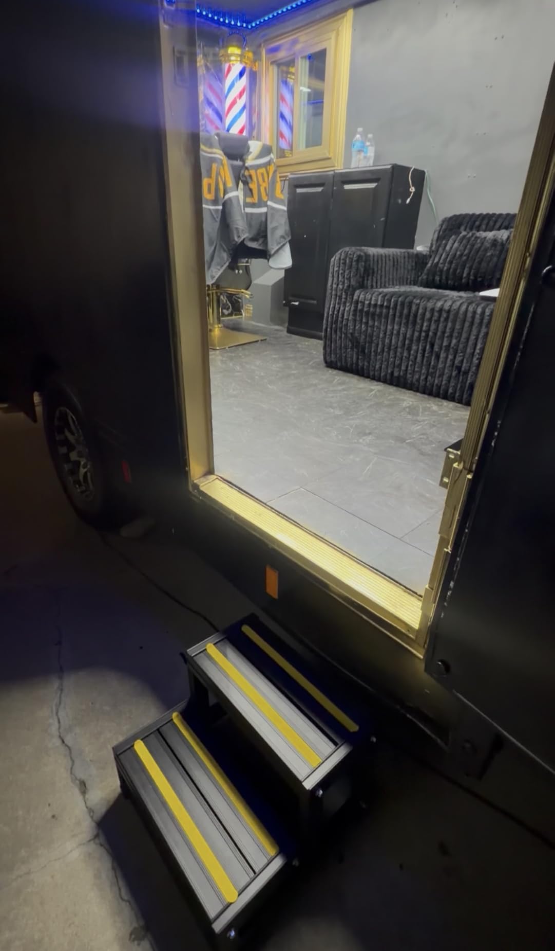 RV 2 Step Aluminum Hot Tub Step Spa Step-Heavy Duty Metal Indoor/Outdoor High Riser Half Step - Non-Slip All Weather Top & Feet Mobility Assistance -Patent Pending customer photo 2