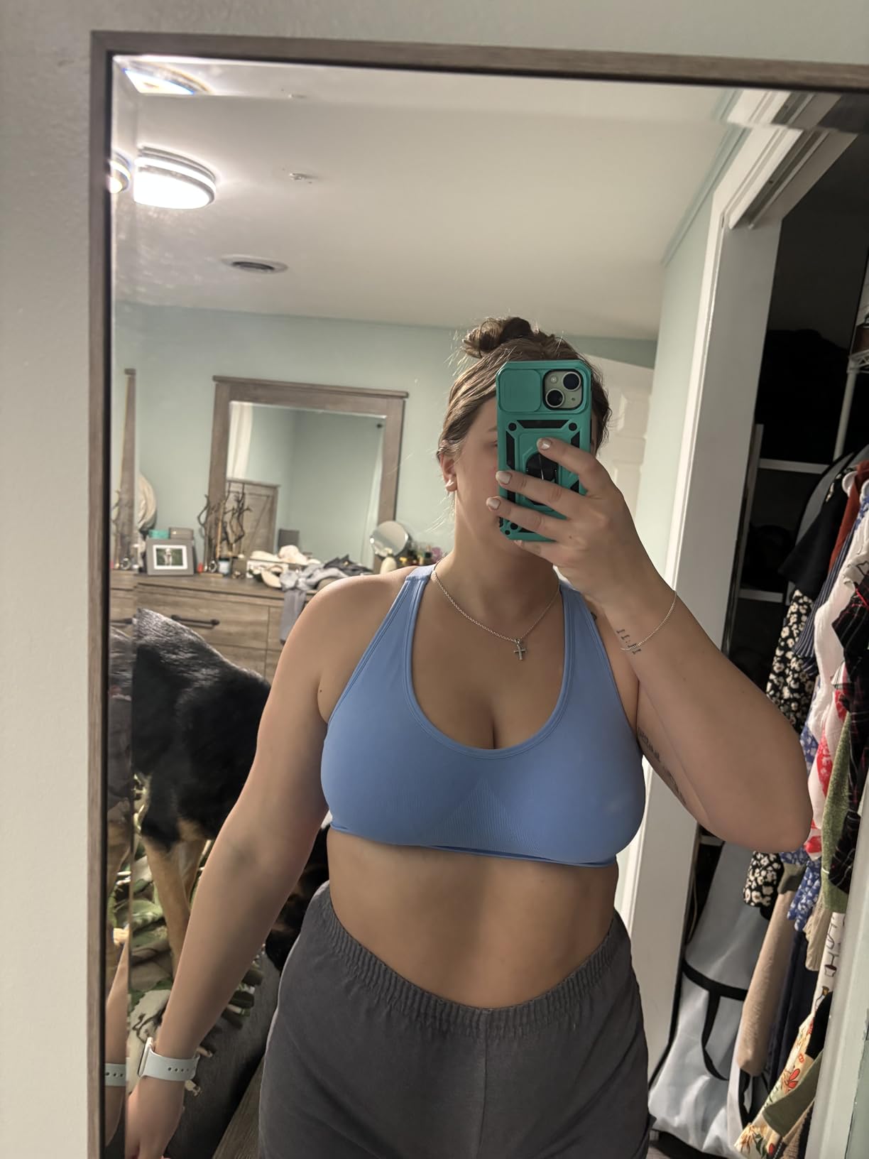 High Support Sports Bras for Women, Padded Criss Cross Seamless 3-5Pack customer photo 2