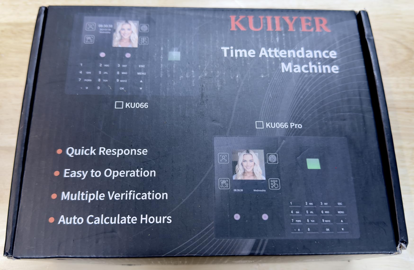 KUIIYER 4 in 1 Employees Time Clocks (Face + Fingerprint + Palm Print + PIN customer photo 2