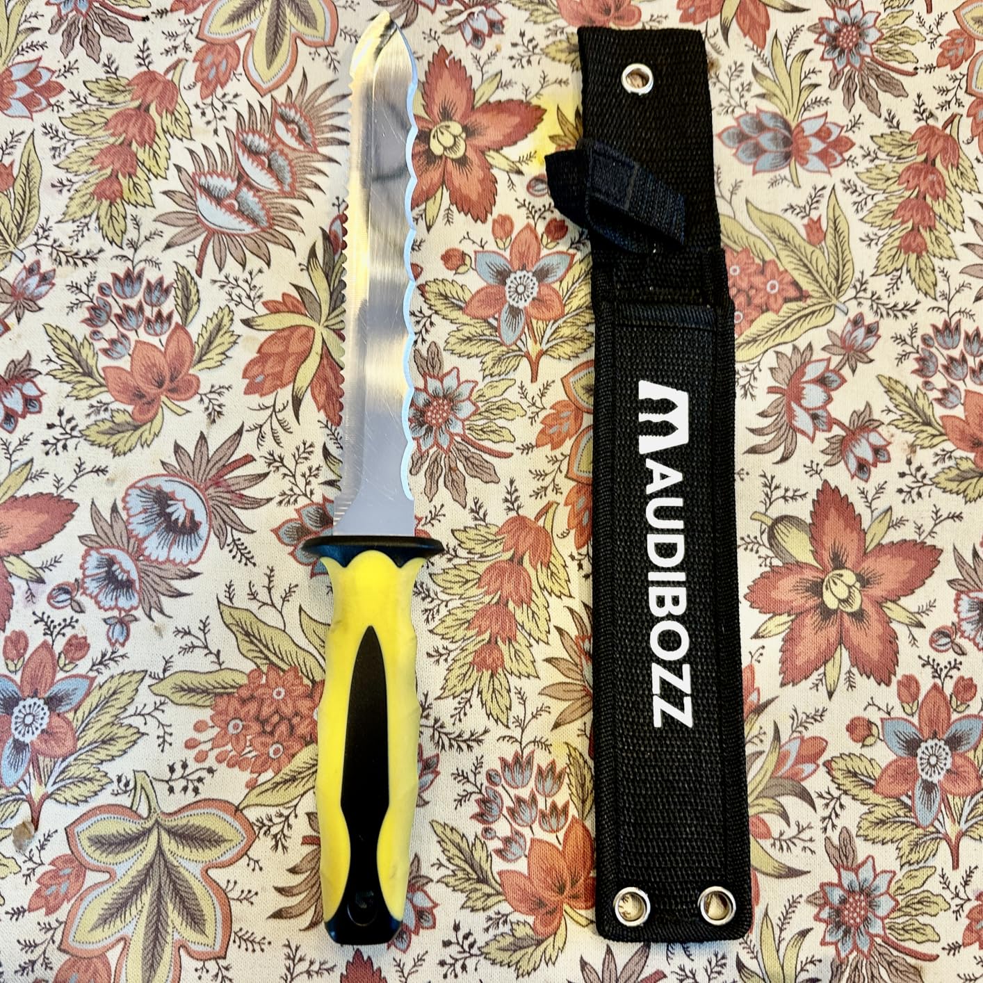 Insulation Knife - Sod Cutter Knife: stainless steel 11.14-Inch sharp blade, double side utility Lawn Repair Saw with Nylon Sheath customer photo 2