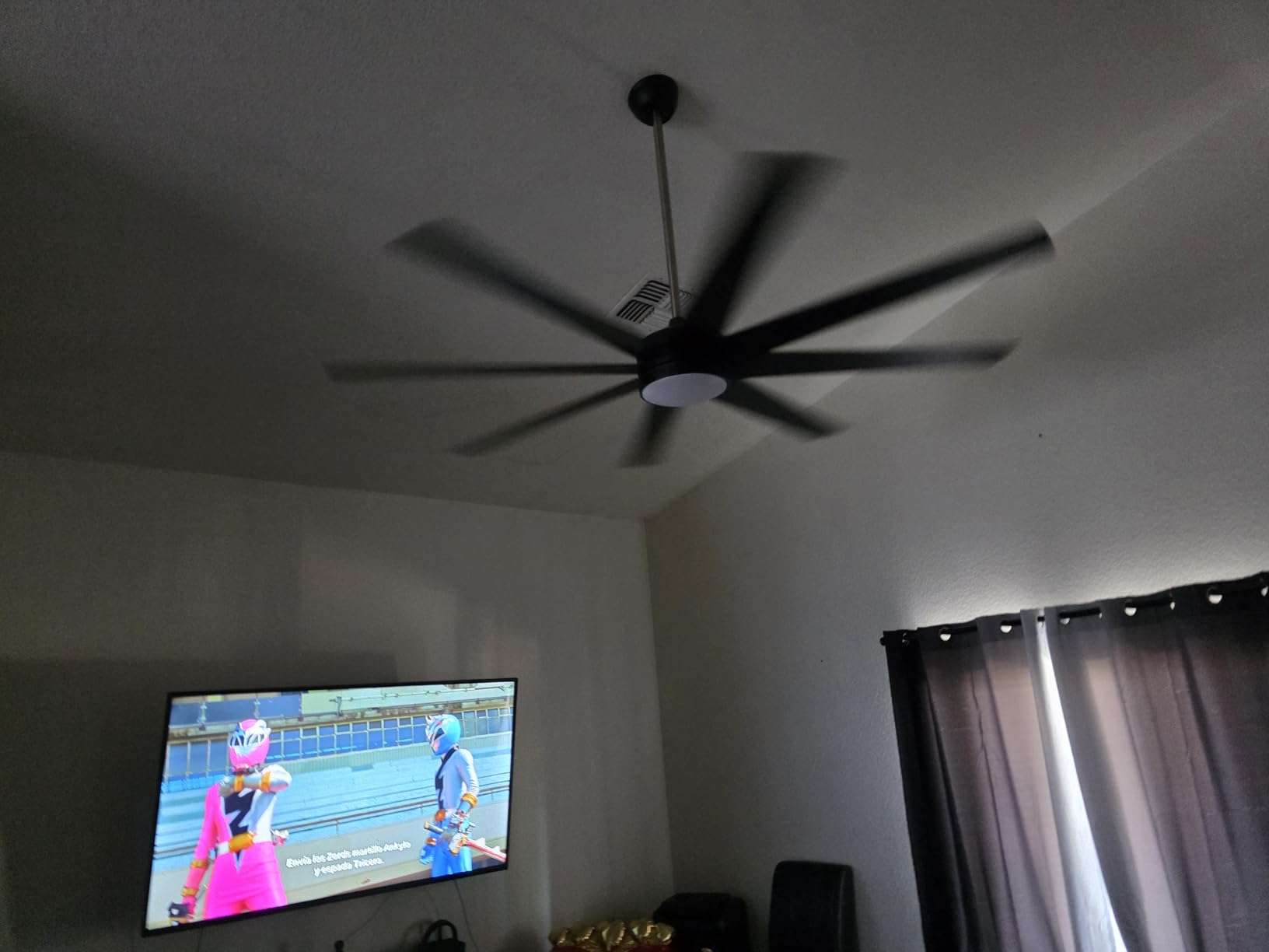 72'' Black Large Ceiling Fan No Lights for Garage Shop customer photo 1
