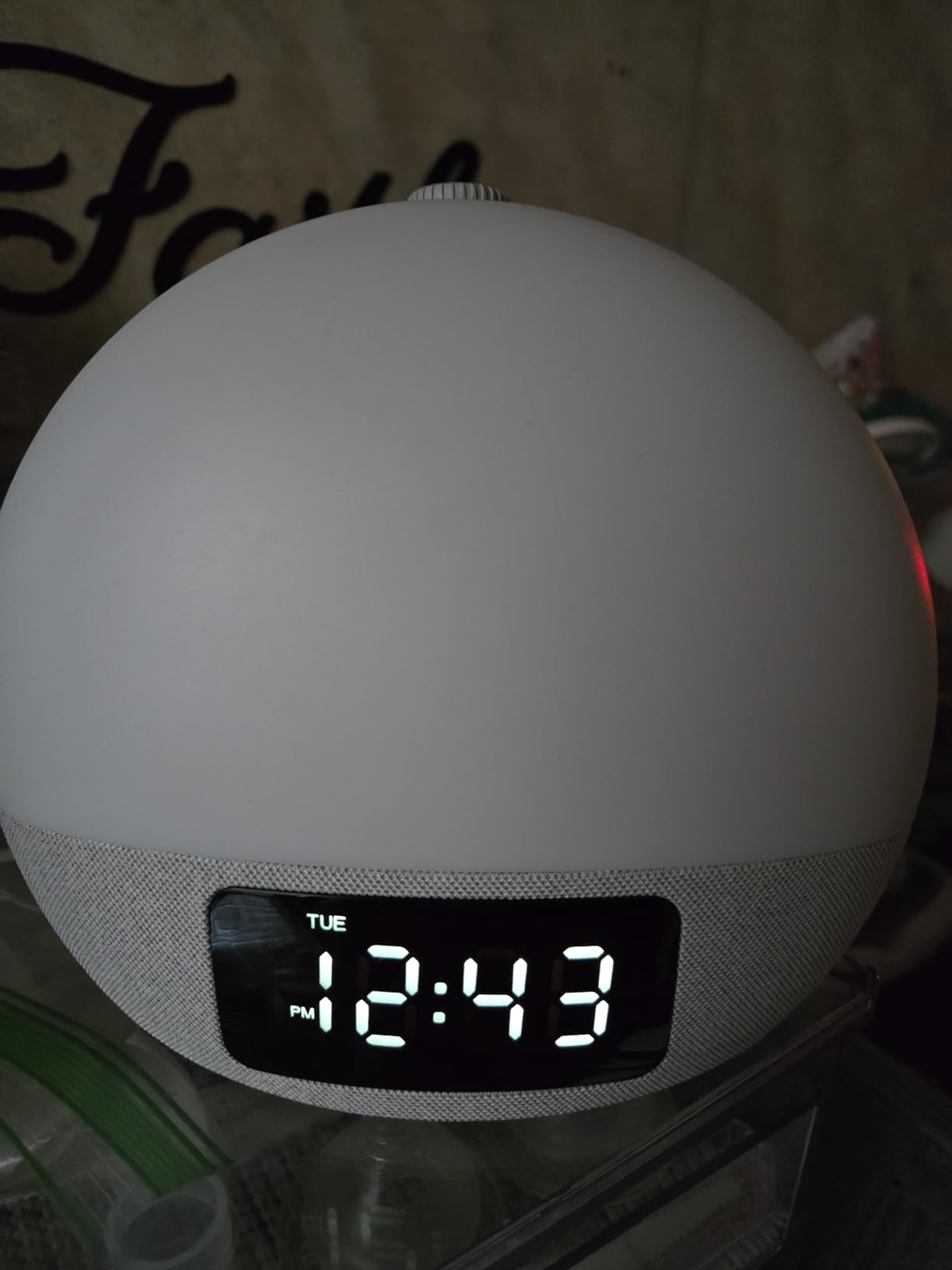 Geuuap Sunrise Alarm Clock White Noise Machine with Bluetooth Speaker,Khaki customer photo 1