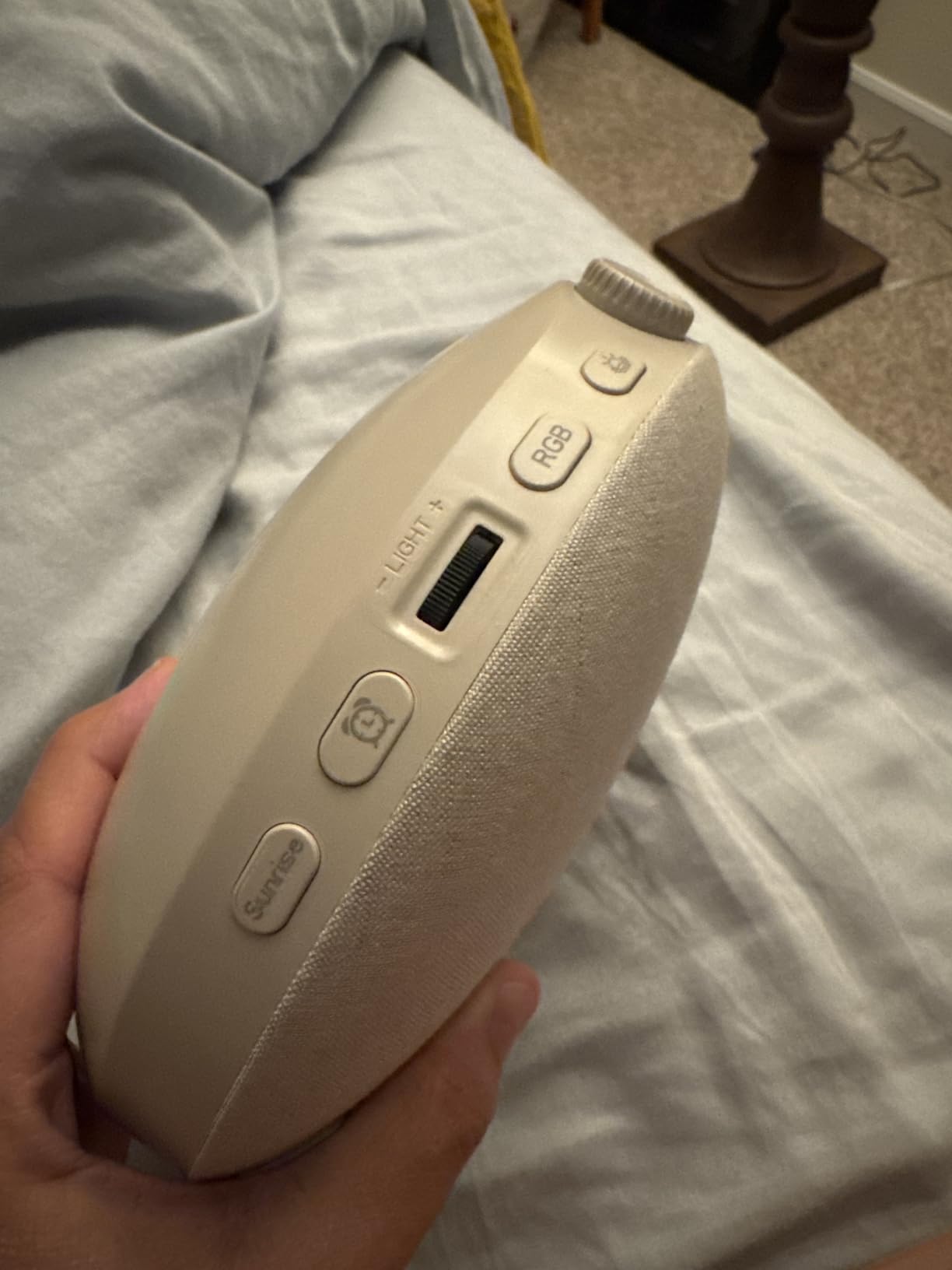 Geuuap Sunrise Alarm Clock White Noise Machine with Bluetooth Speaker,Khaki customer photo 2