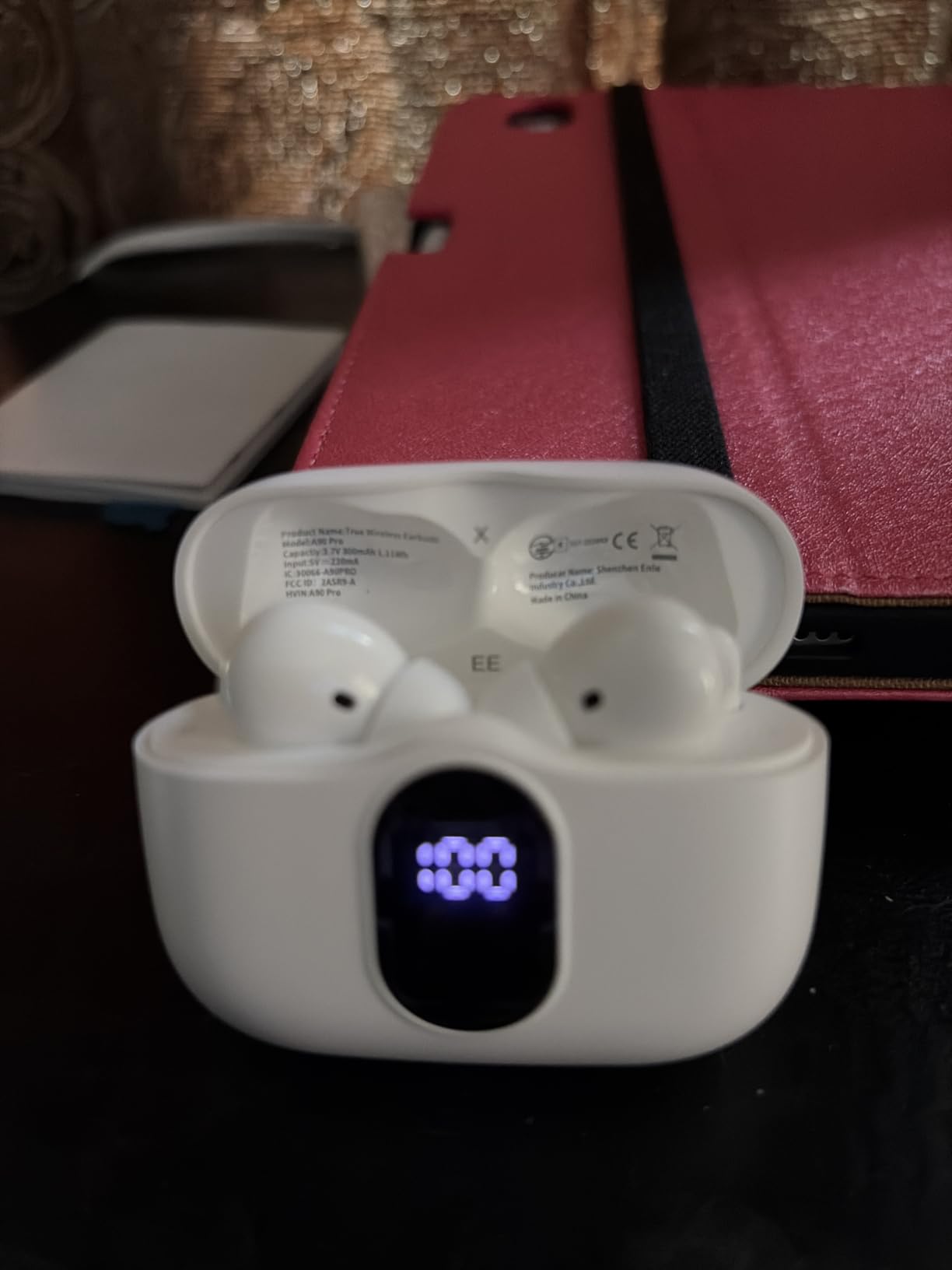 Wireless Earbuds, Bluetooth 5.4 Headphones Bass Stereo/Clear Calls, White customer photo 1