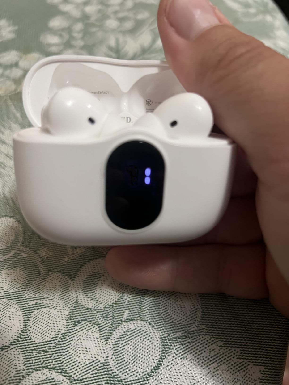 Wireless Earbuds, Bluetooth 5.4 Headphones Bass Stereo/Clear Calls, White customer photo 2