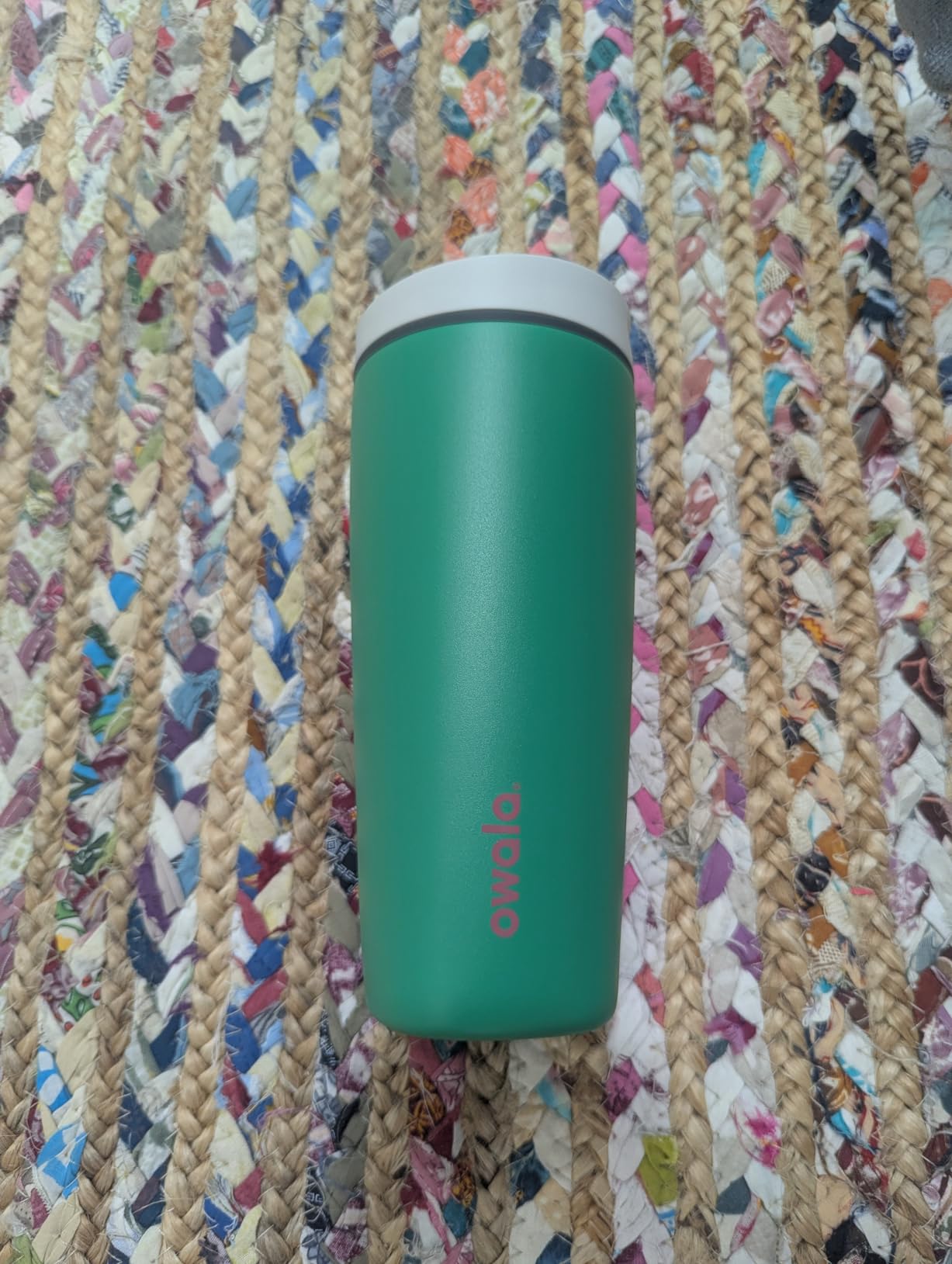 Owala SmoothSip Slider Insulated Stainless Steel Coffee Tumbler, Reusable Iced Coffee Cup, Hot Coffee Travel Mug, BPA Free 12 oz, Campfire Nights customer photo 1