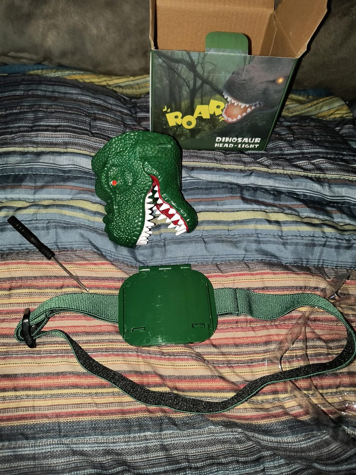 Nitigo Dinosaur Headlamp for Kids Flashlight Rechargeable Led customer photo 2