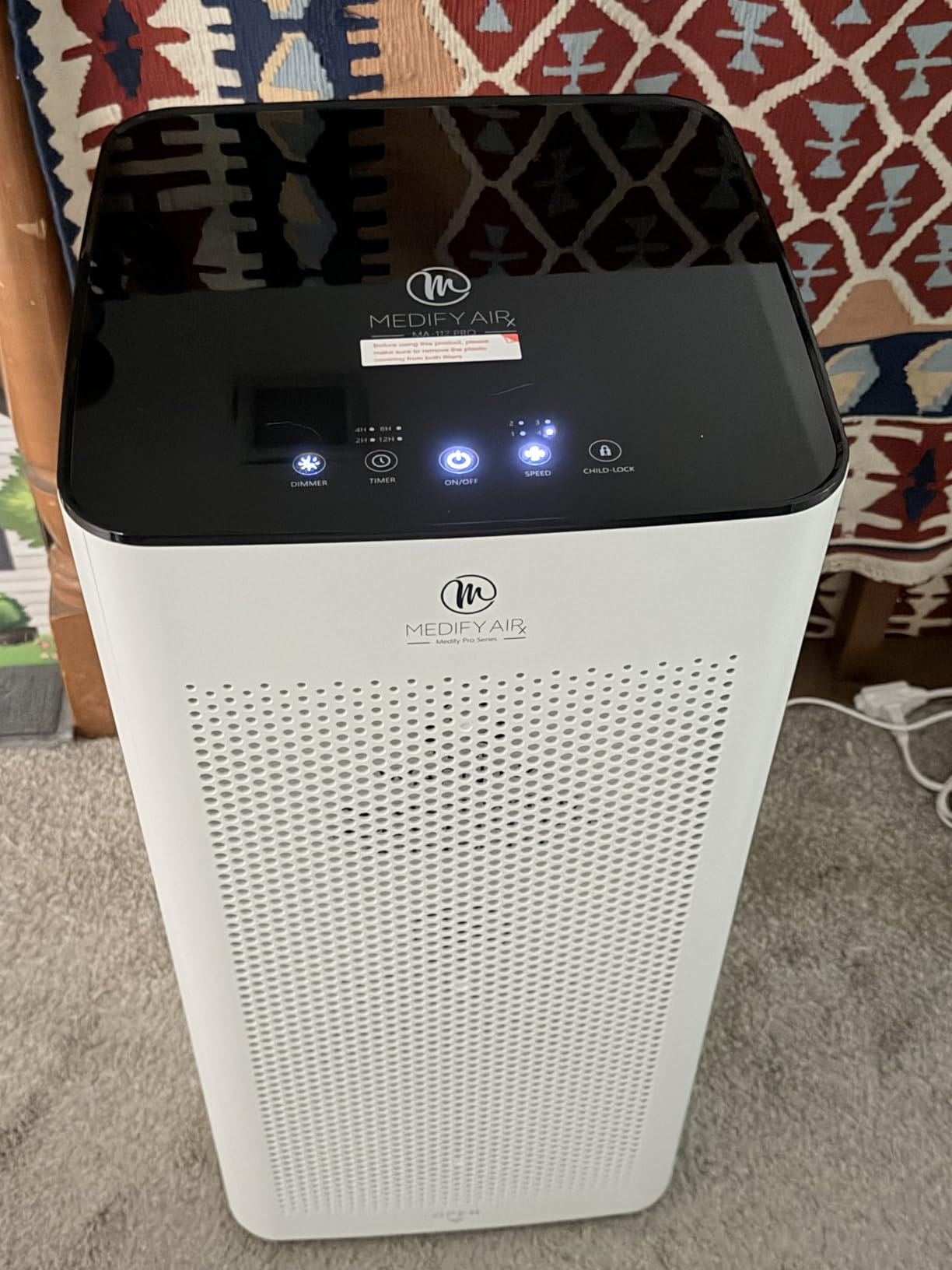 Medify MA-112 PRO Air Purifier with HEPA Filter | 5,948 ft² Extra Large Coverage in 1hr for Smoke, Wildfire, Odors, Pollen, Pollution, Allergies, Pets | Removal to 0.3 Microns customer photo 1