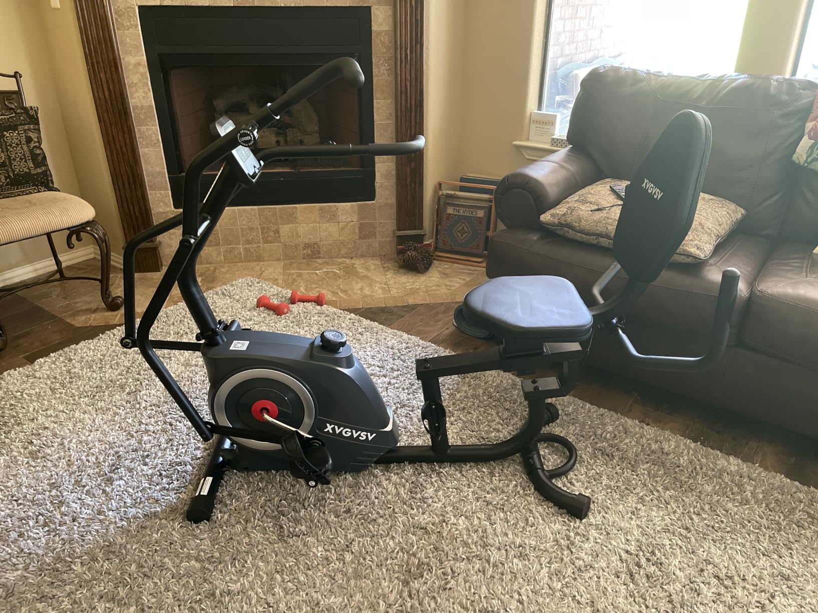 Recumbent Exercise Bike, Stationary Bike for Home with Arm Exercise customer photo 1