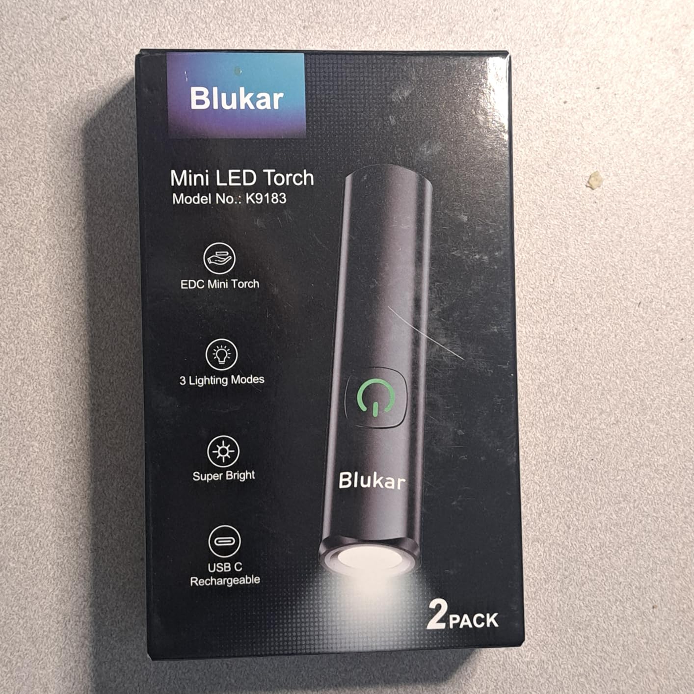 Blukar EDC Rechargeable Keychain Flashlight, 360L Mini Portable Flash Light customer photo 1