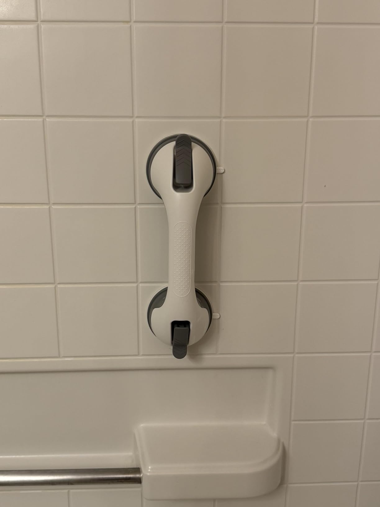 2PK Grab Bars for Shower Handle, Elderly Assistance Products, Grey customer photo 1