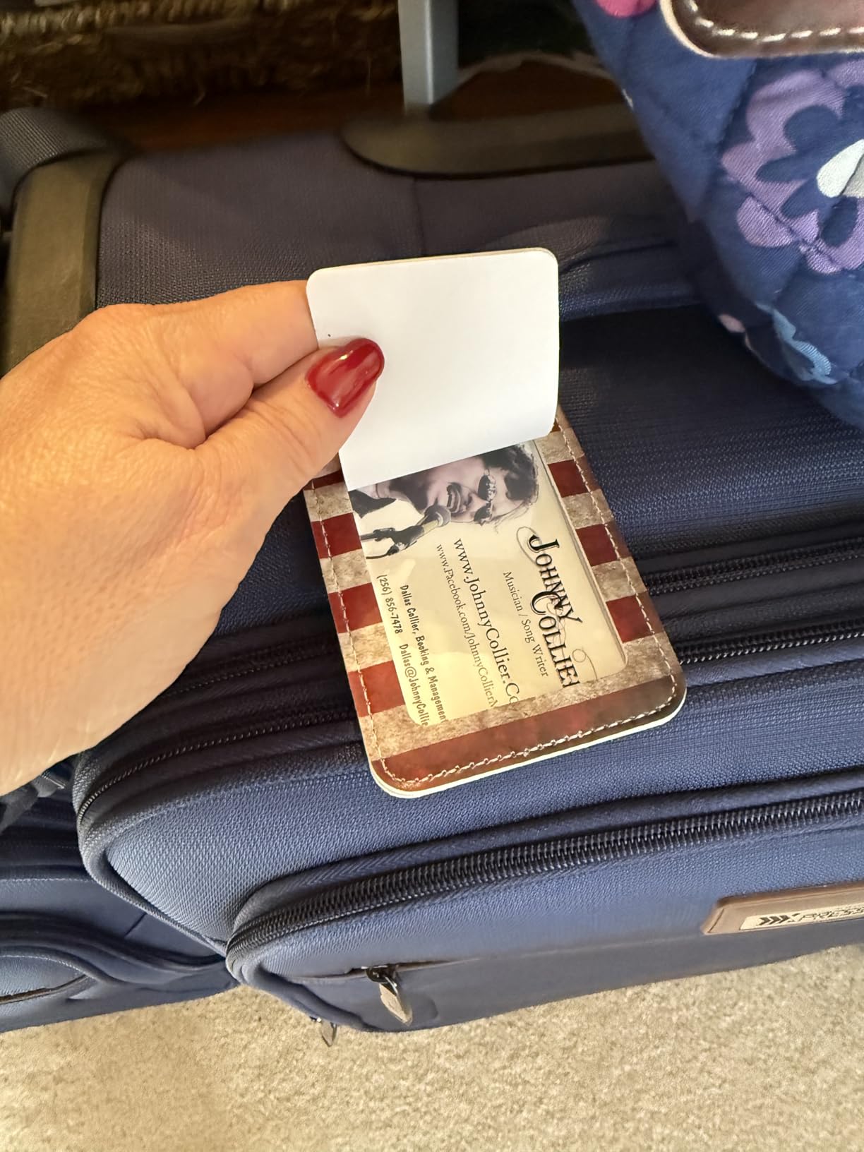 Chelmon 4 Pack Cute PU Leather Luggage Tags for Suitcases,Travel Essentials customer photo 1