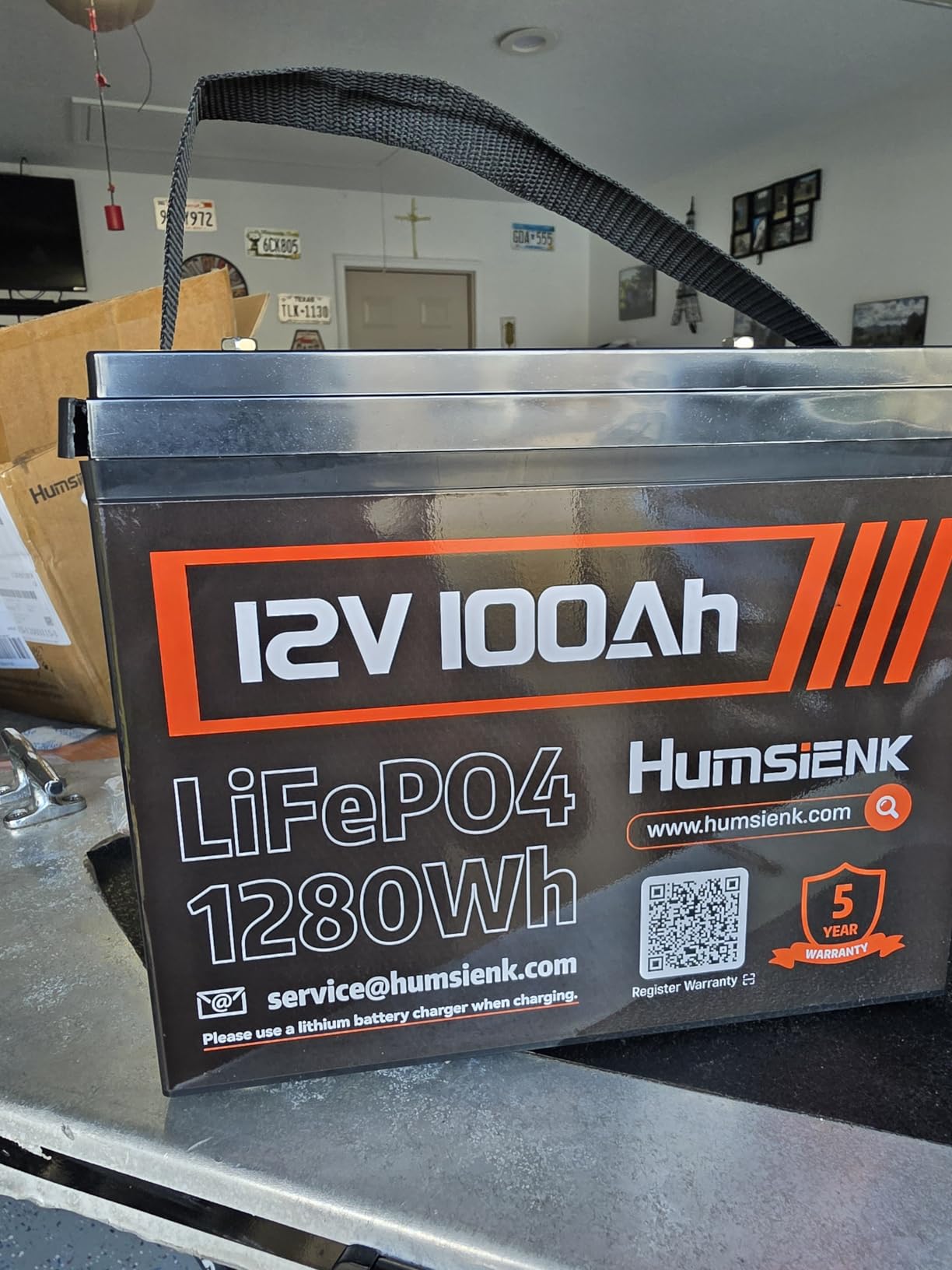HumsiENK 12V 100Ah LiFePO4 Lithium Battery with Bluetooth (Group 24), 15000+ Deep Cycles Battery, Built-in 100A BMS & Low-Temp Protection, Max. 1280 Energy for RV/Boat/Off-Grid/Home Backup | 15000+ Deep Cycles, Built-in 100A BMS & Low-Temp Protection, Energy for RV/Boat/Off-Grid/Home Backup, Lithium Iron Phosphate customer photo 1