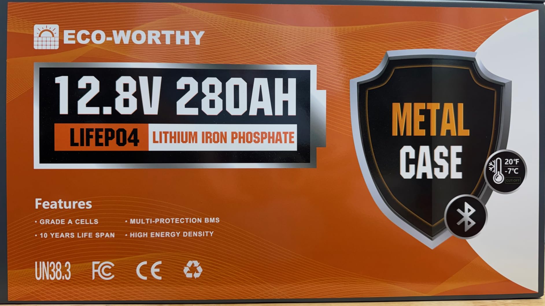 ECO-WORTHY 12V 280Ah Metal Case LiFePO4 Lithium Battery with Bluetooth, Low-Temp Protection, Built in 200A BMS, 3584Wh Max for Off-Grid Solar, RV, Camper, Trolling Motor, Home Use customer photo 2