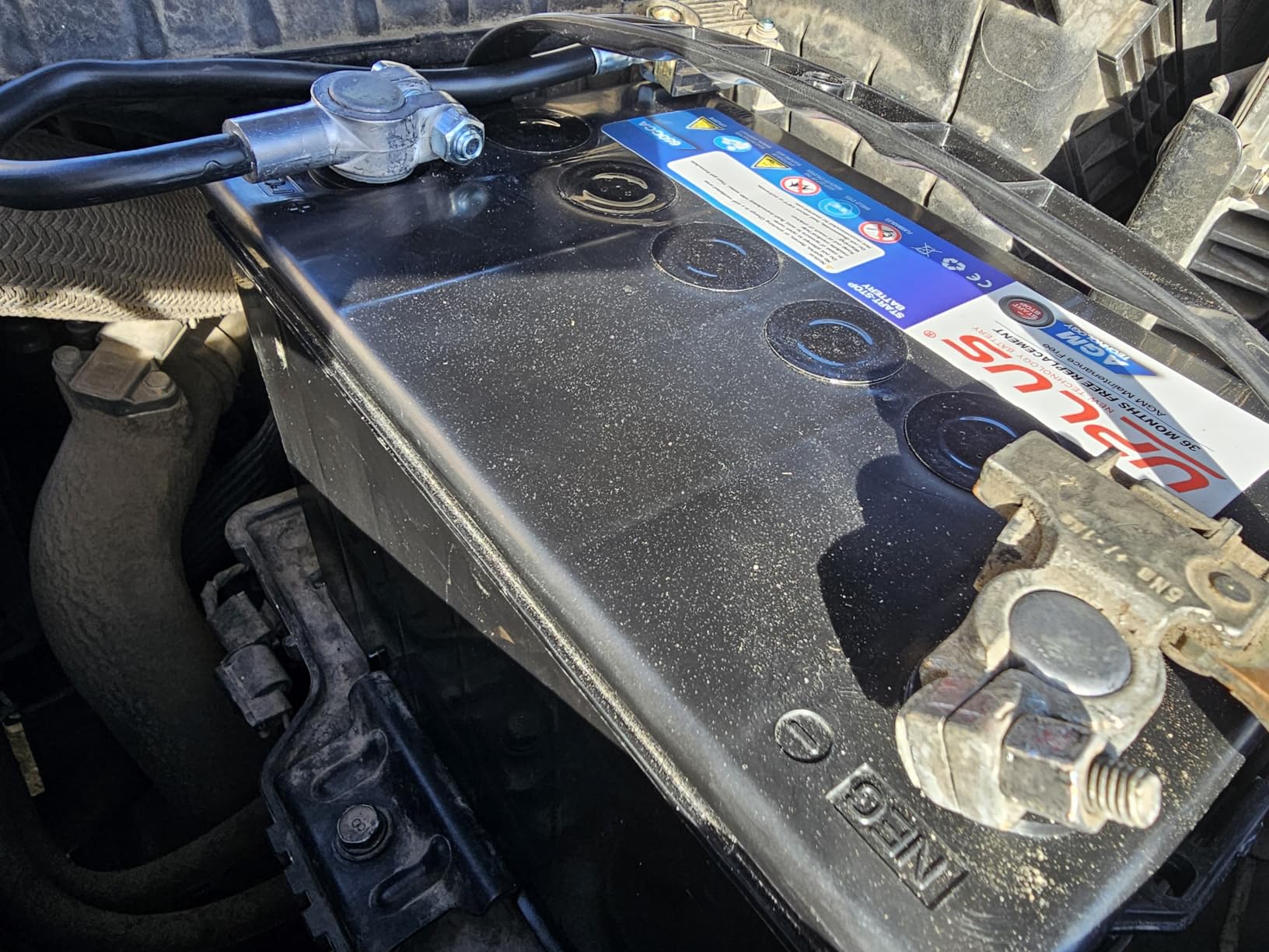 UPLUS BCI Group 35 AGM Car Battery, 12V 55Ah 650CCA 88RC Start-Stop | Maintenance Free Premium Start and Stop Automotive Batteries customer photo 1
