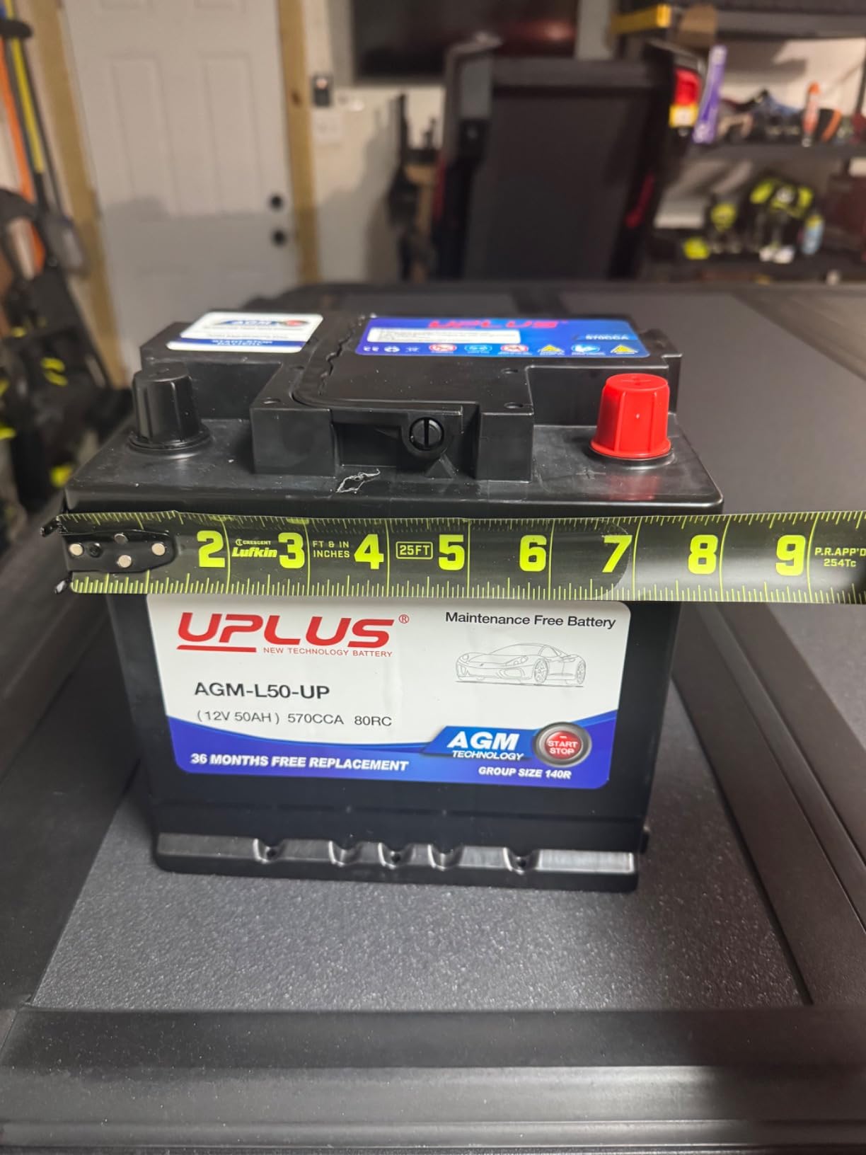 UPLUS BCI Group 35 AGM Car Battery, 12V 55Ah 650CCA 88RC Start-Stop | Maintenance Free Premium Start and Stop Automotive Batteries customer photo 2