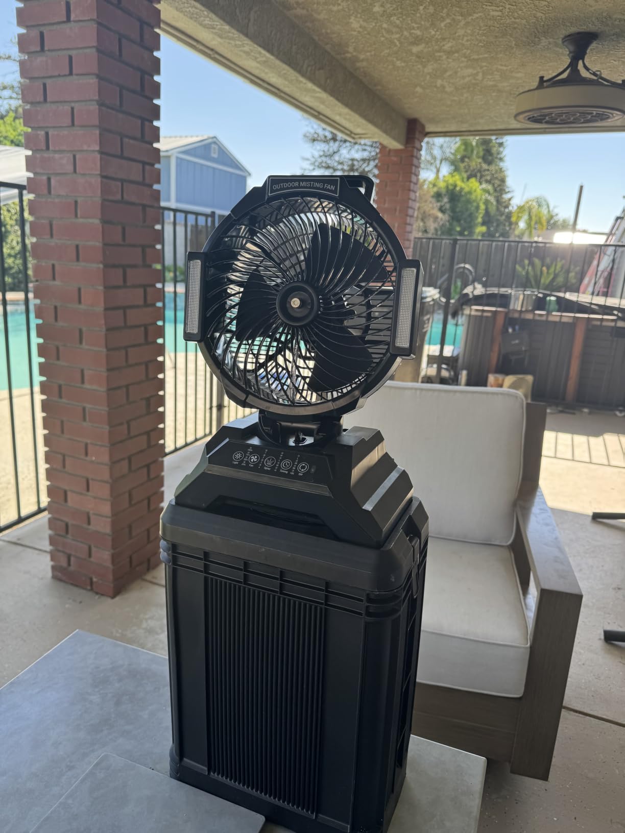 4 Gal Large Misting Bucket Fan Portable, Rechargeable Mister Fan with Retractable Handle & Oscillating Camping Fan for Patio/Beach/Fishing/Golf/Travel Essentials customer photo 2