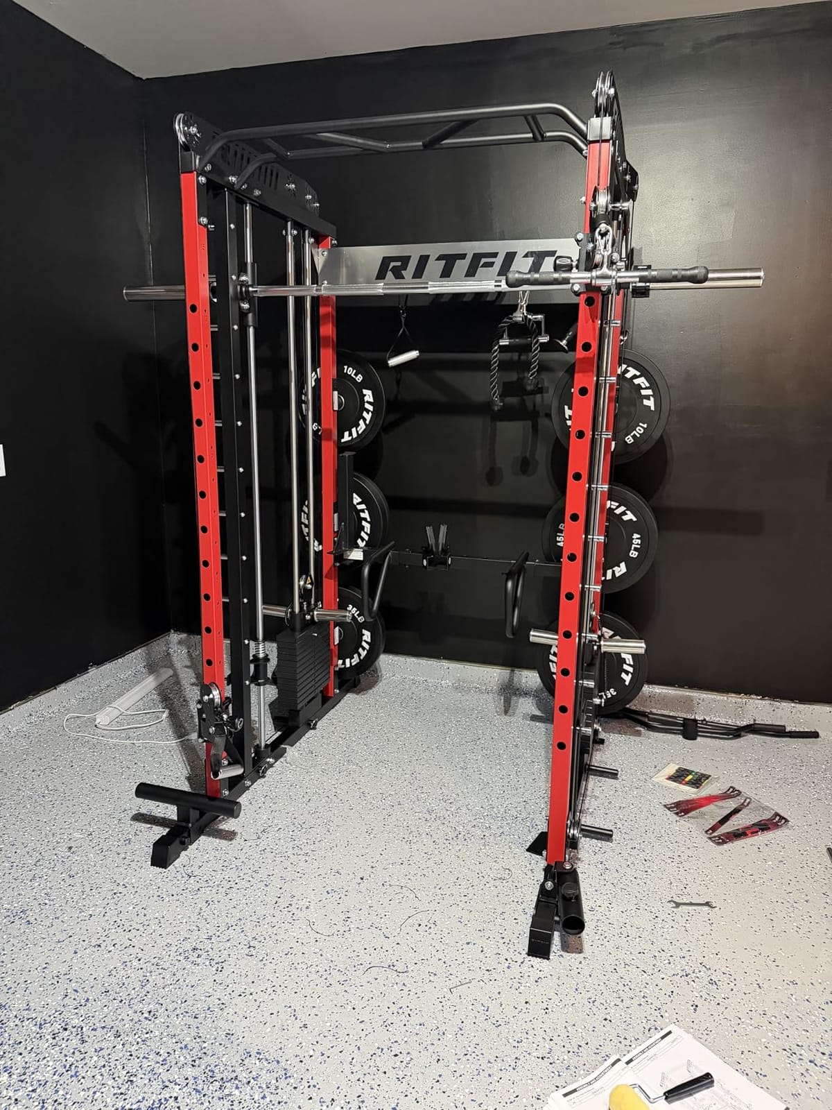 RitFit M1 Pro Smith Machine with Weight Stack Package Power Cage Home Gym customer photo 2