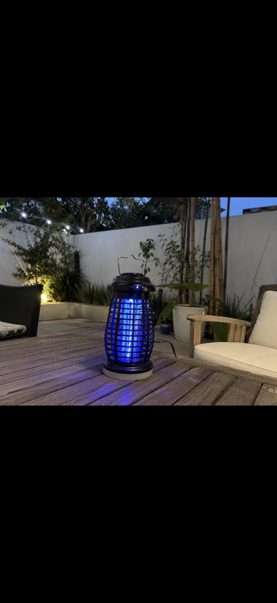 Cordless Bug Zapper Outdoor, 4200V Electric Mosquito Zapper, Fly Trap, Rechargeable Portable Fly Zapper, Waterproof Mosquito Trap Insect Killer Indoor Outdoor for Camping, Garden, Backyard, Home customer photo 1