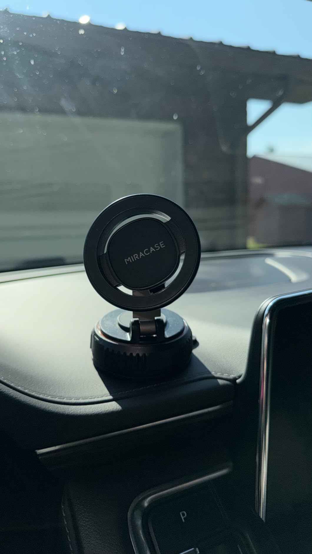 Miracase for MagSafe Car Mount[3800gf Strong Magnet & 90+LBS Suction Base]Magnetic Phone Holders for Your Car, 360° Adjustable Dashboard &Windshield Mount with Adhesive Suction Cup for All Smartphones customer photo 2