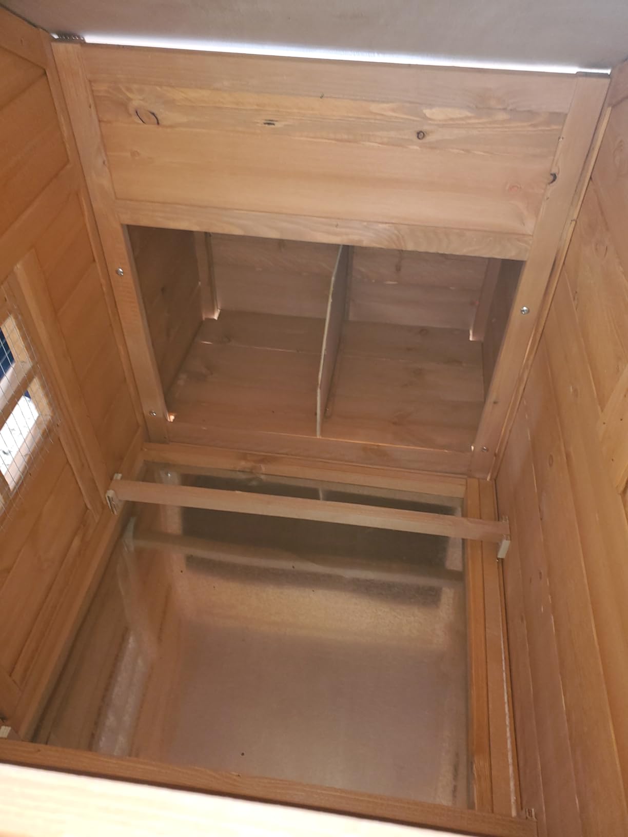 Chicken Coops for 1-2 Chickens with Wheels, Outdoor Wooden Hen House with Nesting Box, Large Rabbit Hutch, Outside Poultry House, Wire Fence Run Cages, Weatherproof for Backyard(Wooden) customer photo 1