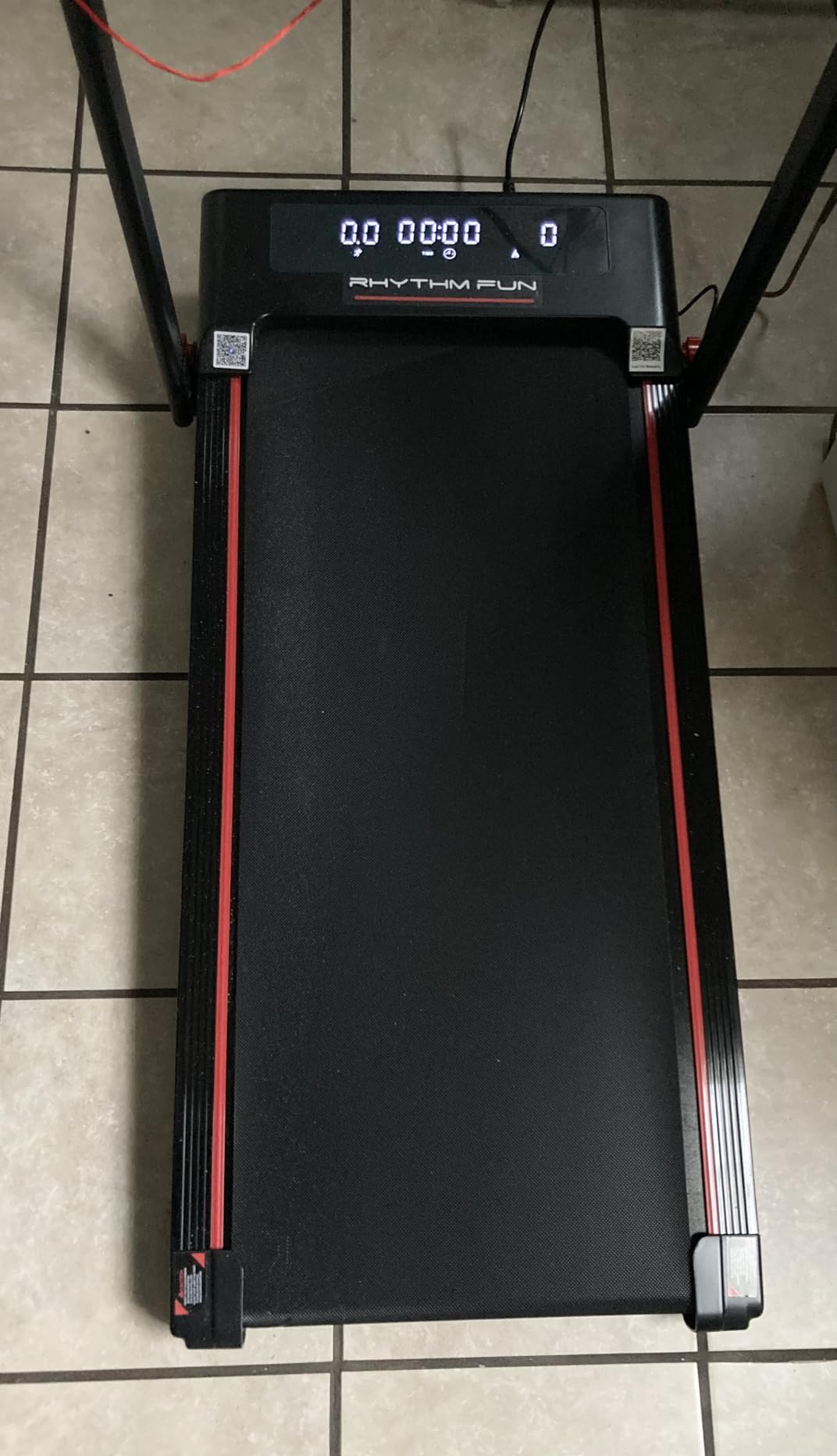 RHYTHM FUN 16% Incline Walking Pad, Handle Bar, 37.4
