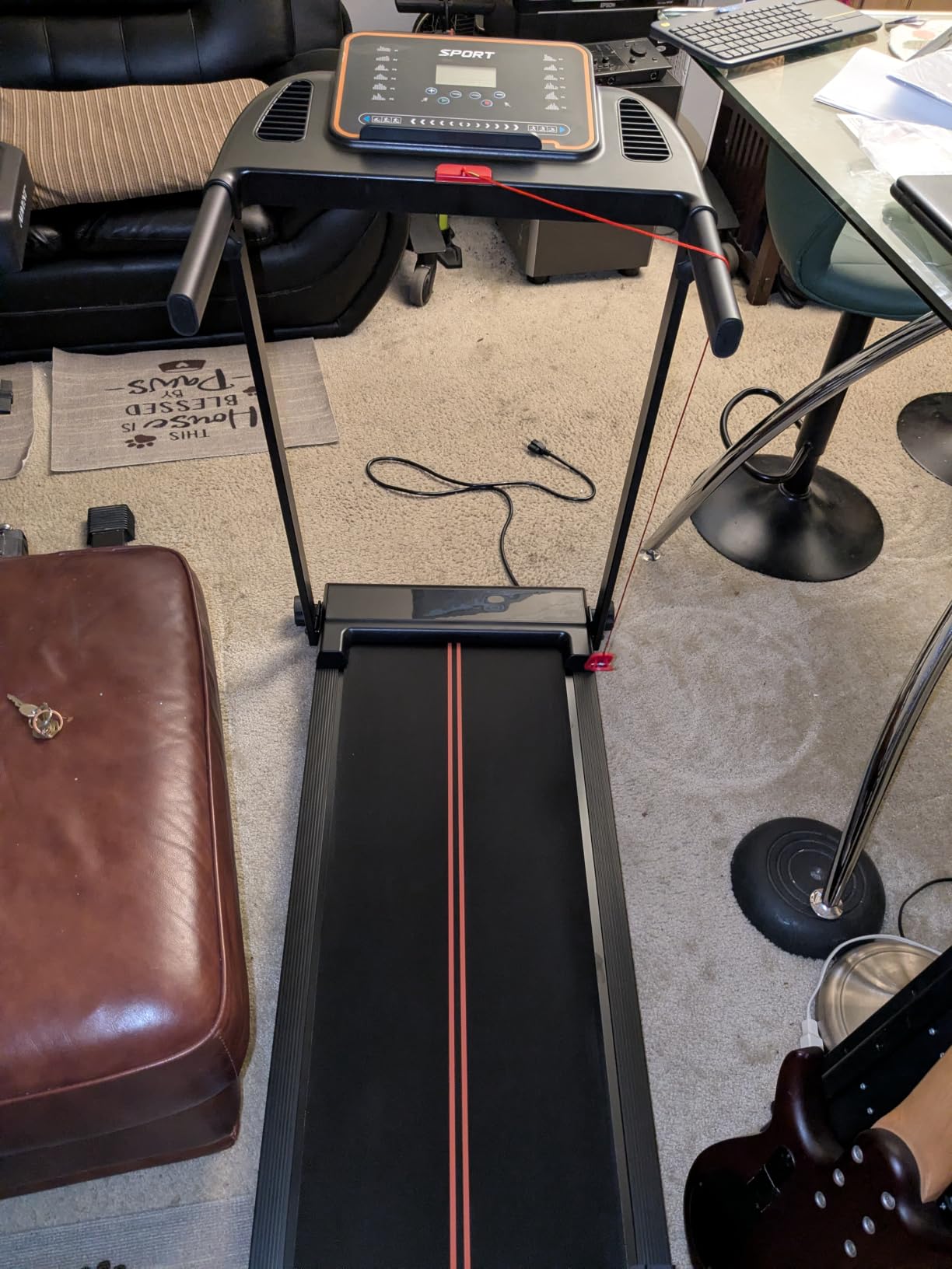 Treadmills for Home Walking Pad - Foldable Treadmill Under Desk with Handle Bar 0.6-6.2 MPH Portable Folding Pads customer photo 1