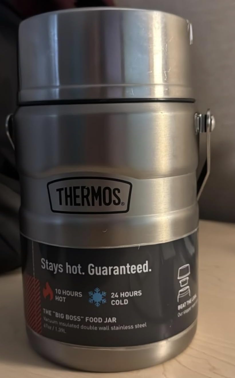 THERMOS Stainless King Food Jar with Bowl, 24oz, Matte Steel customer photo 2