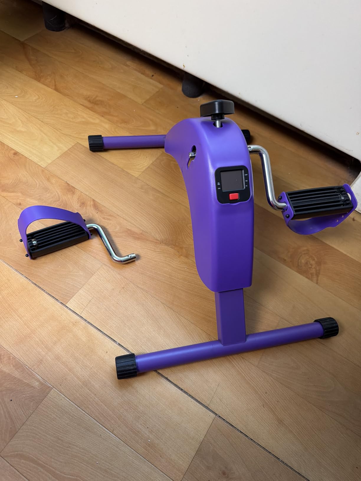 Under Desk Bike Pedal Exerciser for Arms and Legs, Foldable Mini Exercise Bike with LCD Display and Adjustable Resistance for Home and Office customer photo 1
