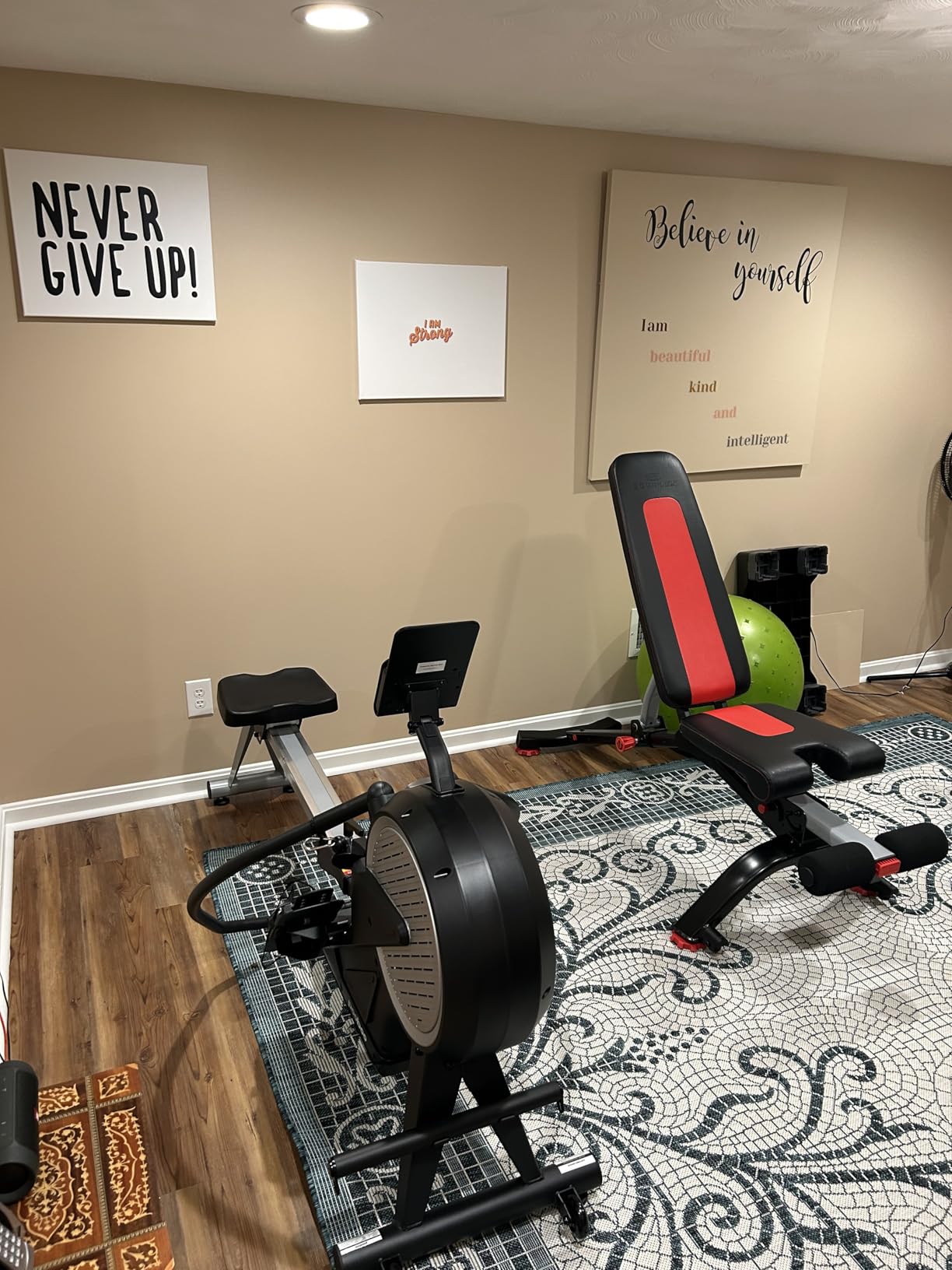 pooboo Dual Scull Rowing Machine with Wind and Magnetic Resistance customer photo 2