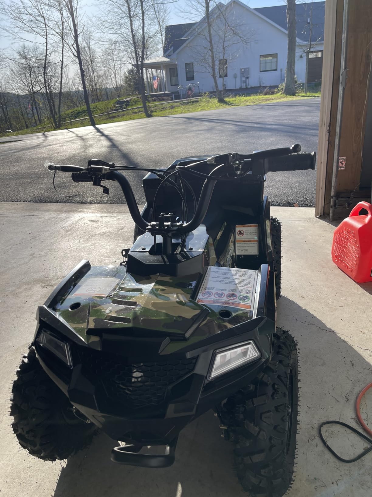 XW-A19 40CC 4-Stroke Gas Powered ATV Quad for Kids 6+, Kids 4 Wheeler with Parental Speed Control, 15 MPH Max Speed, 165 lbs Capacity, Pull Start, LED Headlight and Rear Storage Box (Camo03) customer photo 1