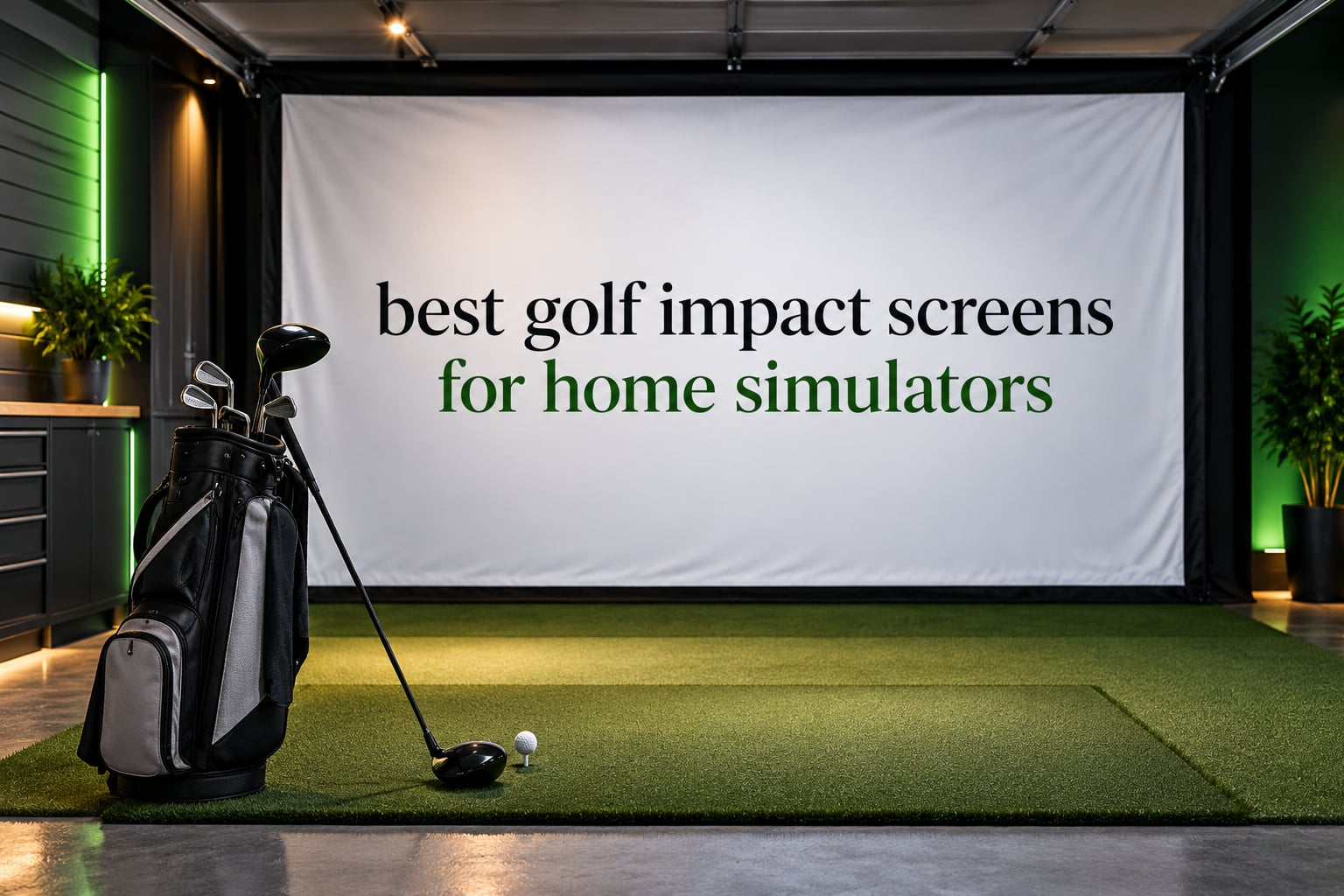 best golf impact screens for home simulators