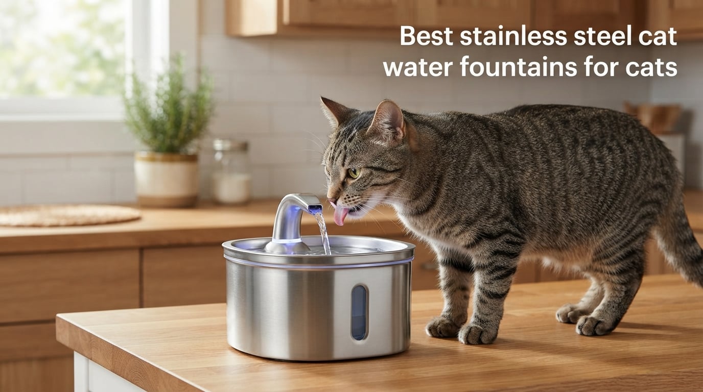 Best stainless steel cat water fountains for cats