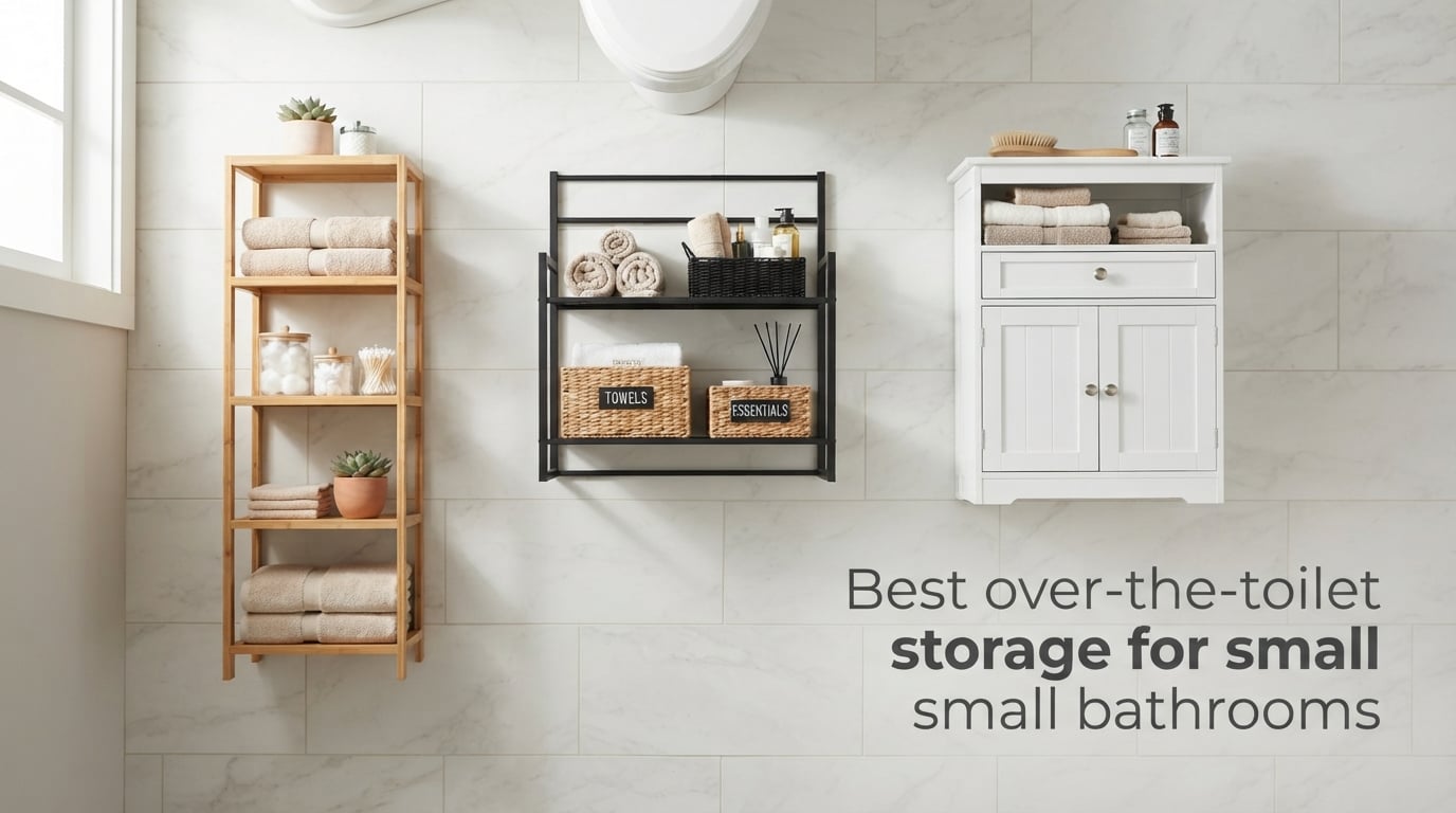 Best over-the-toilet storage for small bathrooms