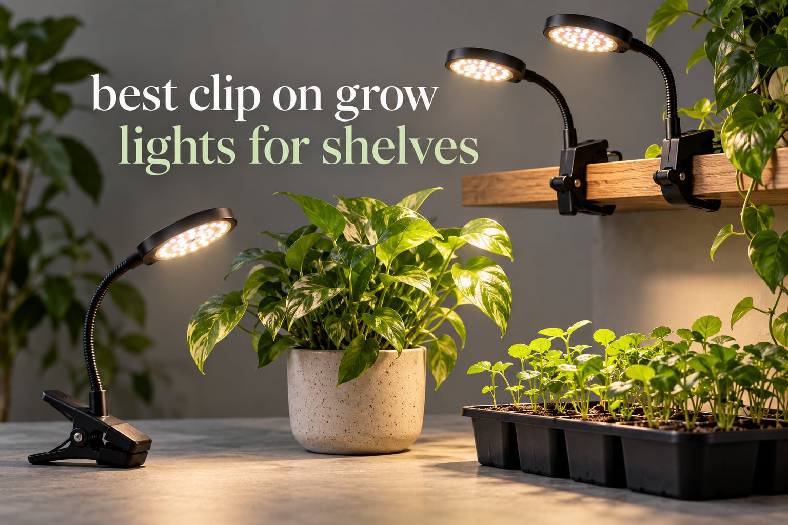 best clip on grow lights for shelves