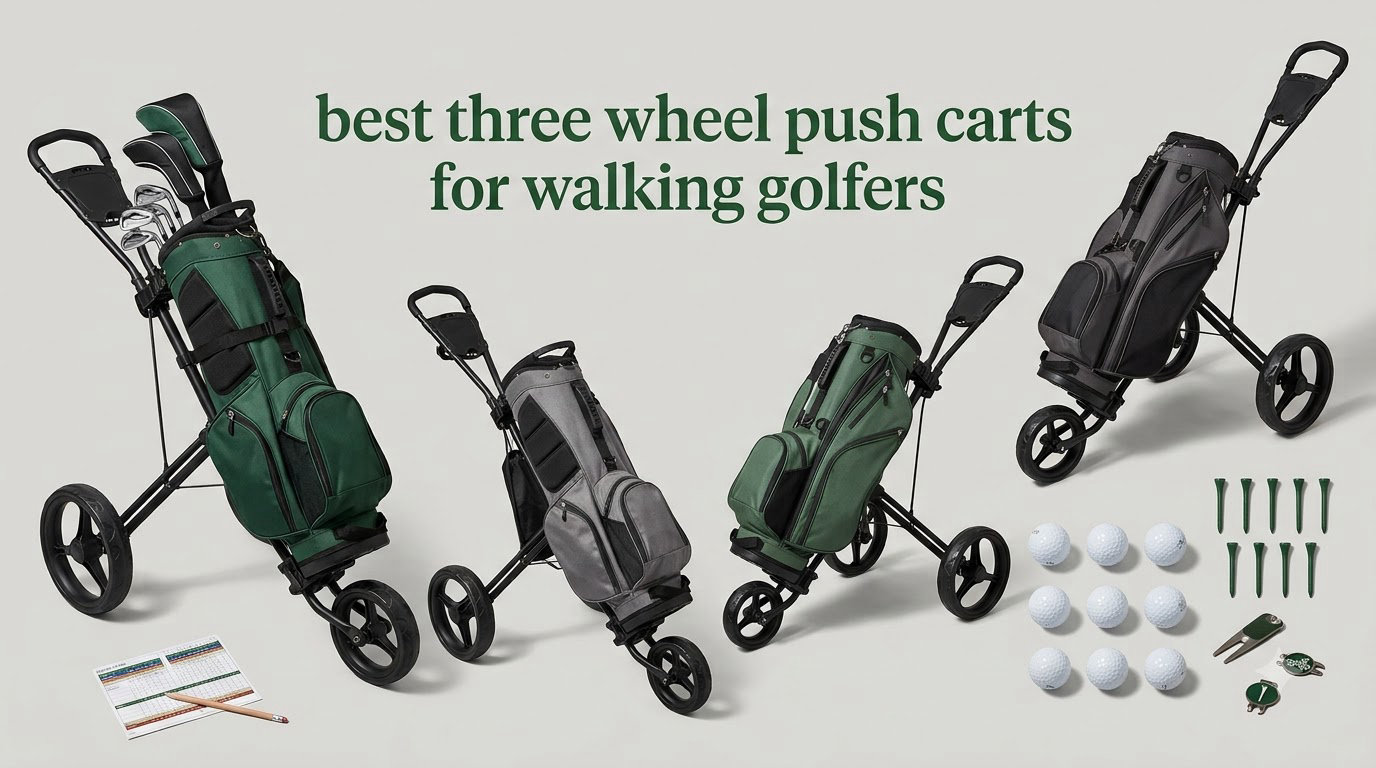 best three wheel push carts for walking golfers