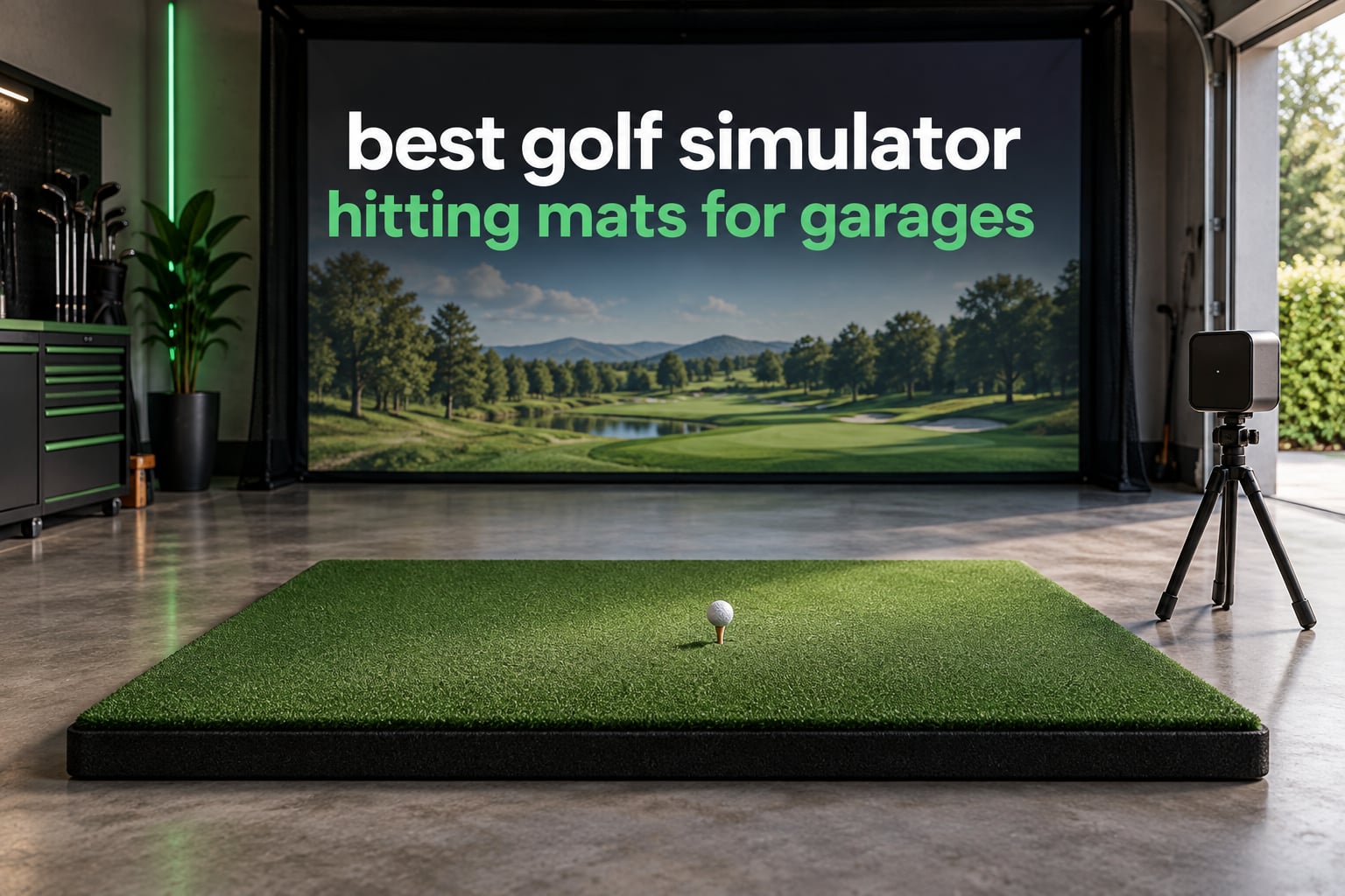 best golf simulator hitting mats for garages