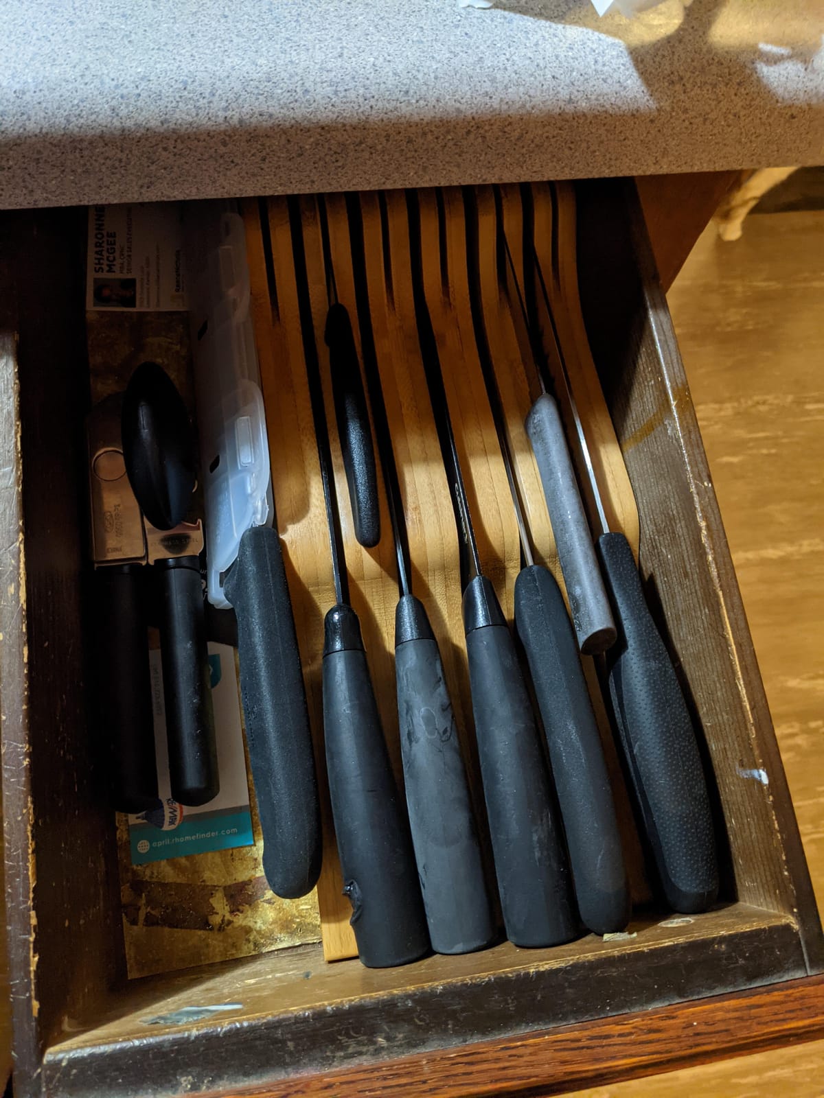 Oceanstar In-Drawer Bamboo Knife Organizer customer photo 2