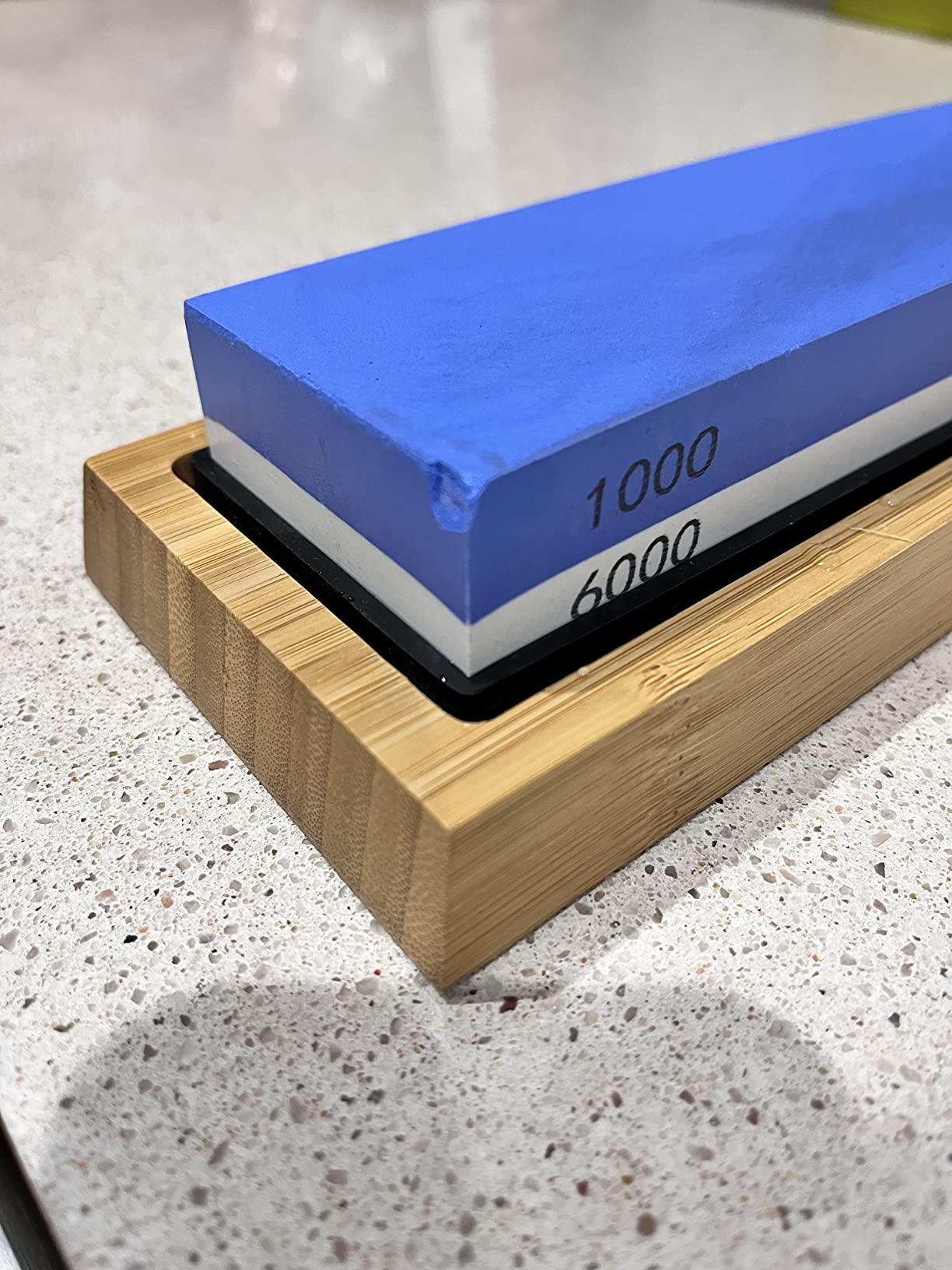 Angerstone Premium Knife Sharpening Stone–Whetstone 1000/6000 Grit, Whetstone Knife Sharpener with NonSlip Base, Best Wet Stone Sharpening Kit, Angle Guide customer photo 2