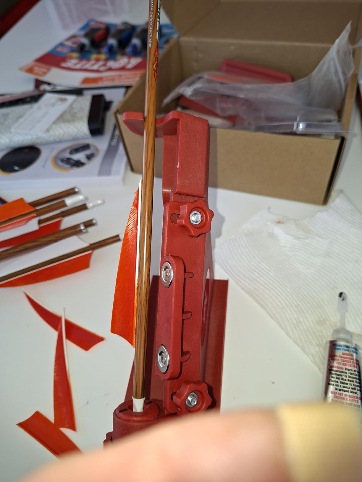Adjustable Fletching Jig Straight and Helix Tool with Clamp for DIY Archery Arrows Shafts customer photo 1